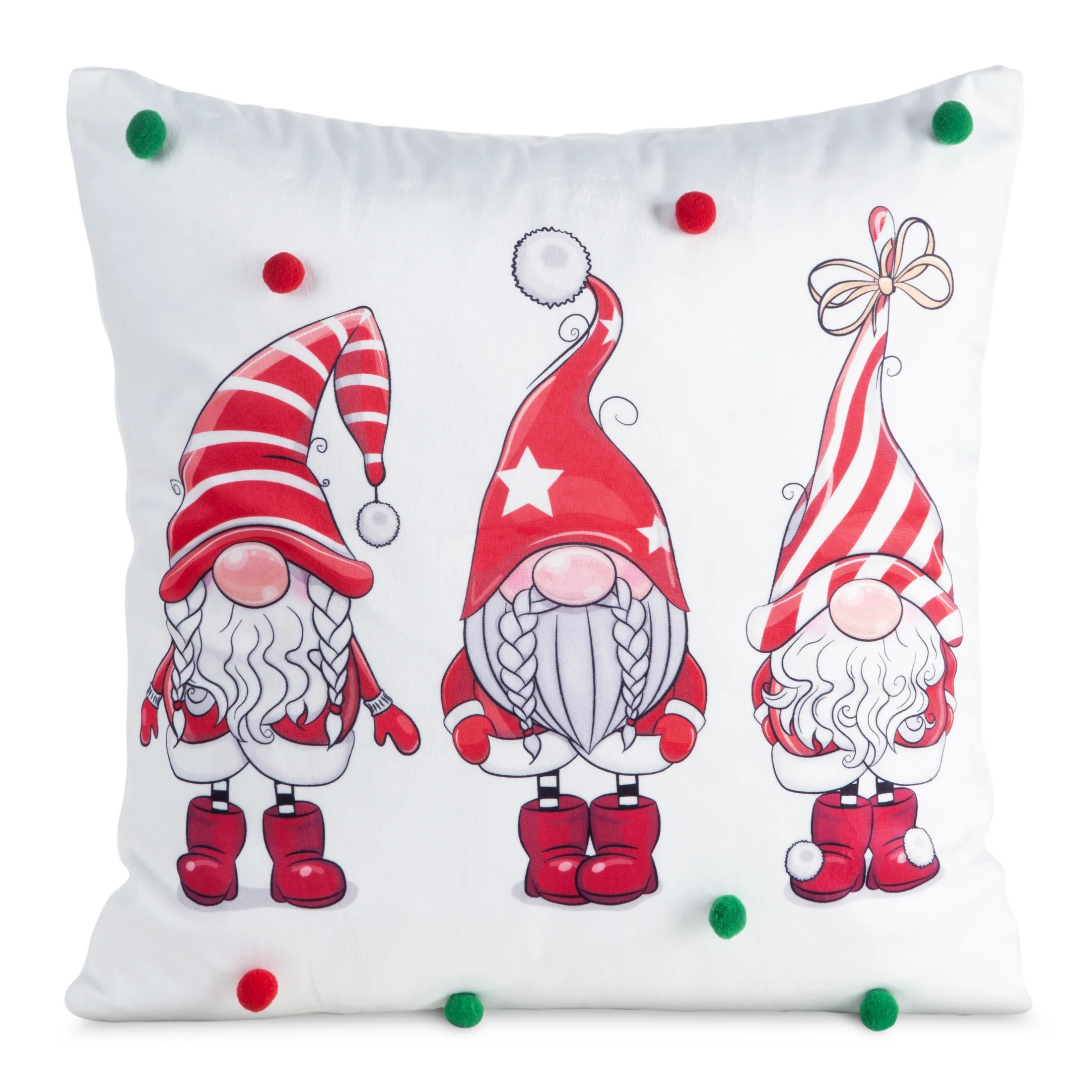 Poszewka na poduszkę świąteczna 45x45 cm z motywem skrzatów | eurofirany