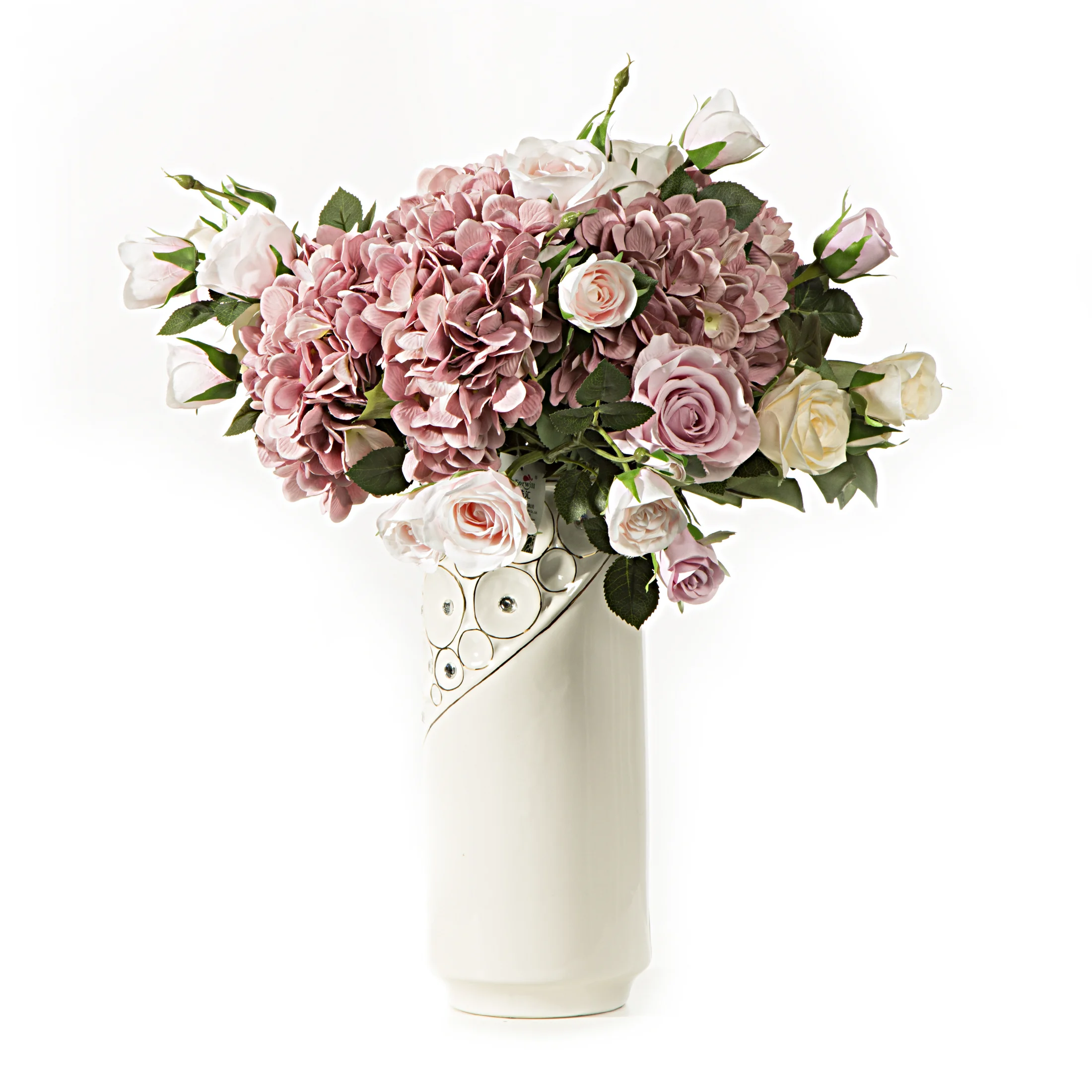 Kwiat sztuczny hortensja różowa 75 cm