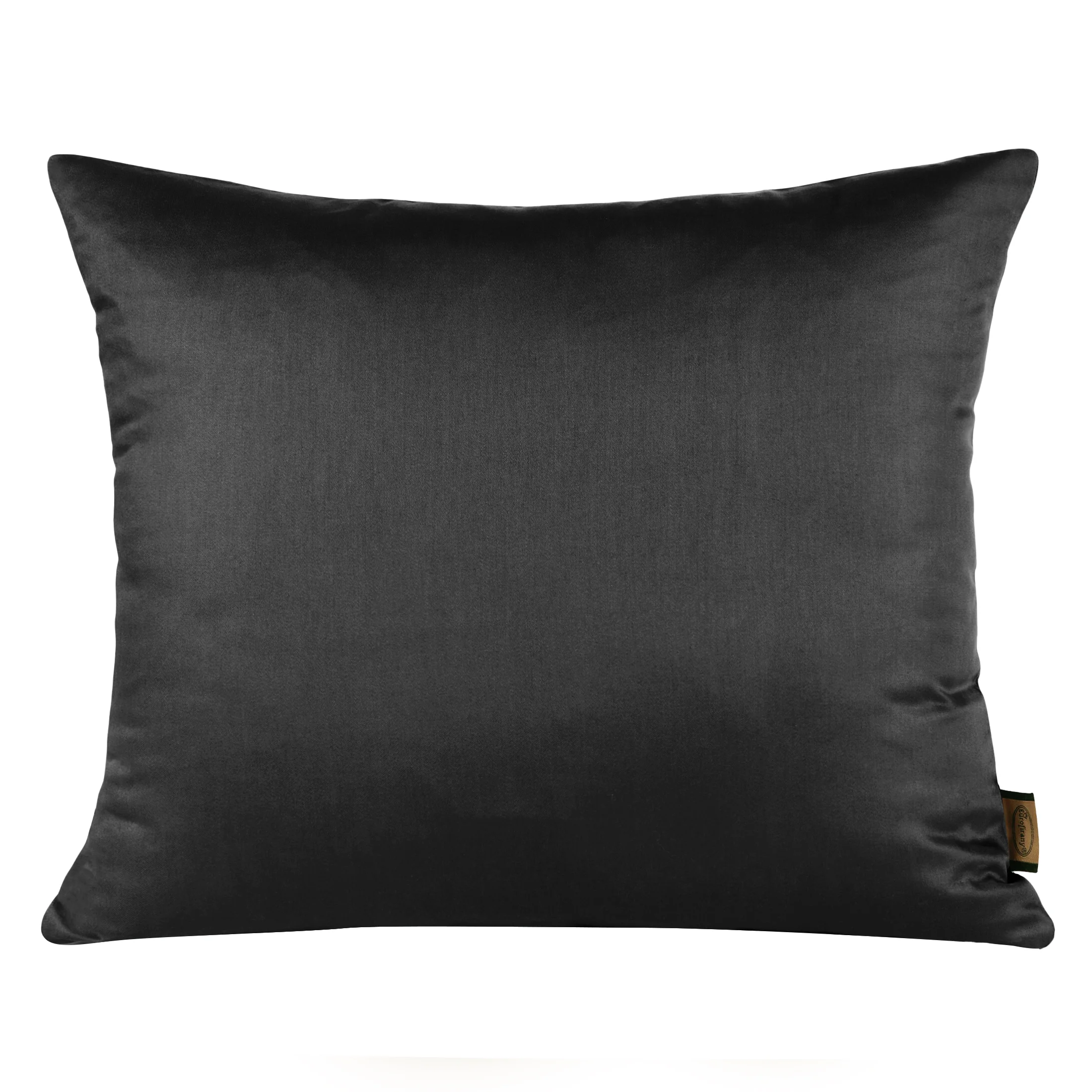 Poszewka na poduszkę 50x70 cm z satyny bawełnianej czarna NOVA | eurofirany