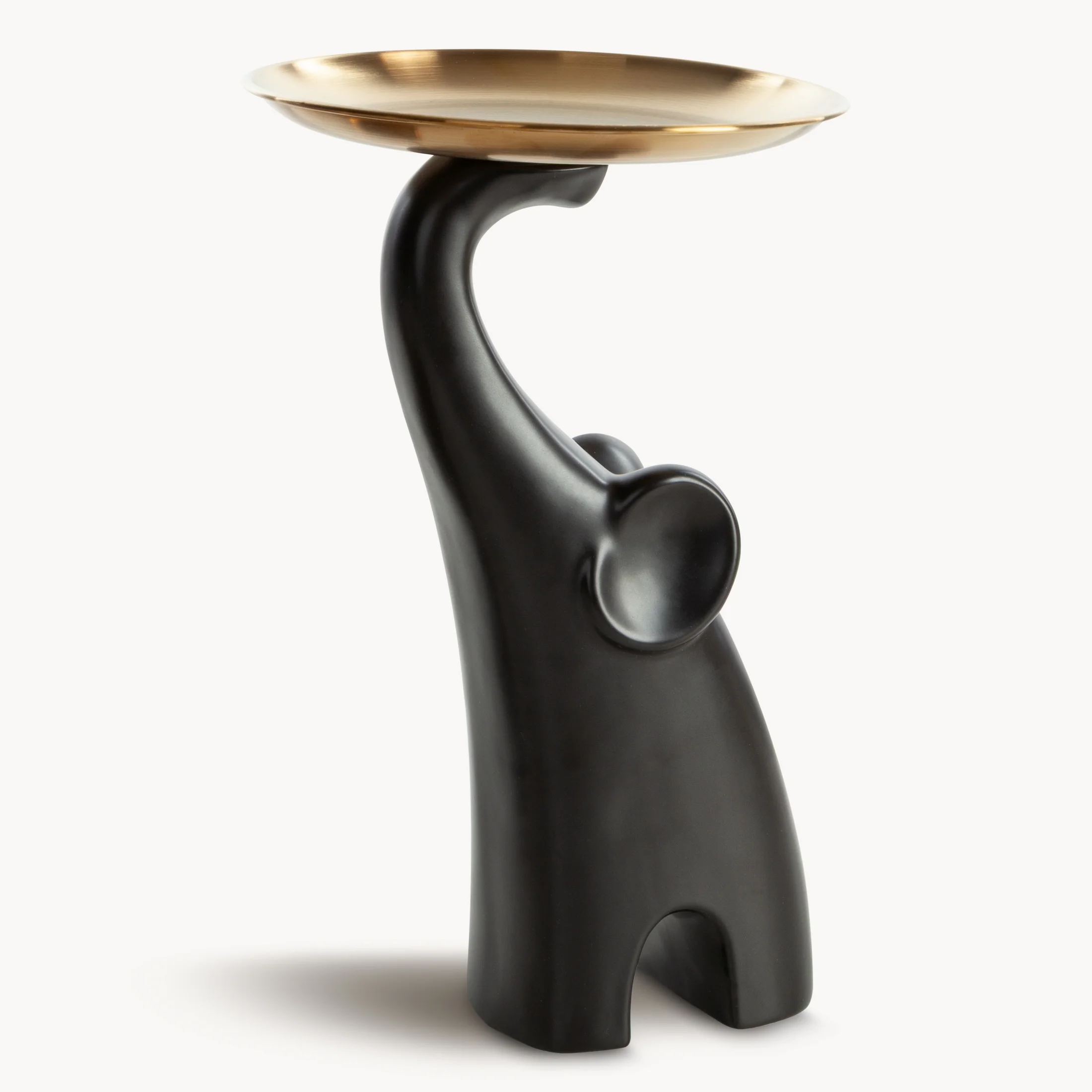 Figurka dekoracyjna słoń z złotą paterką | eurofirany