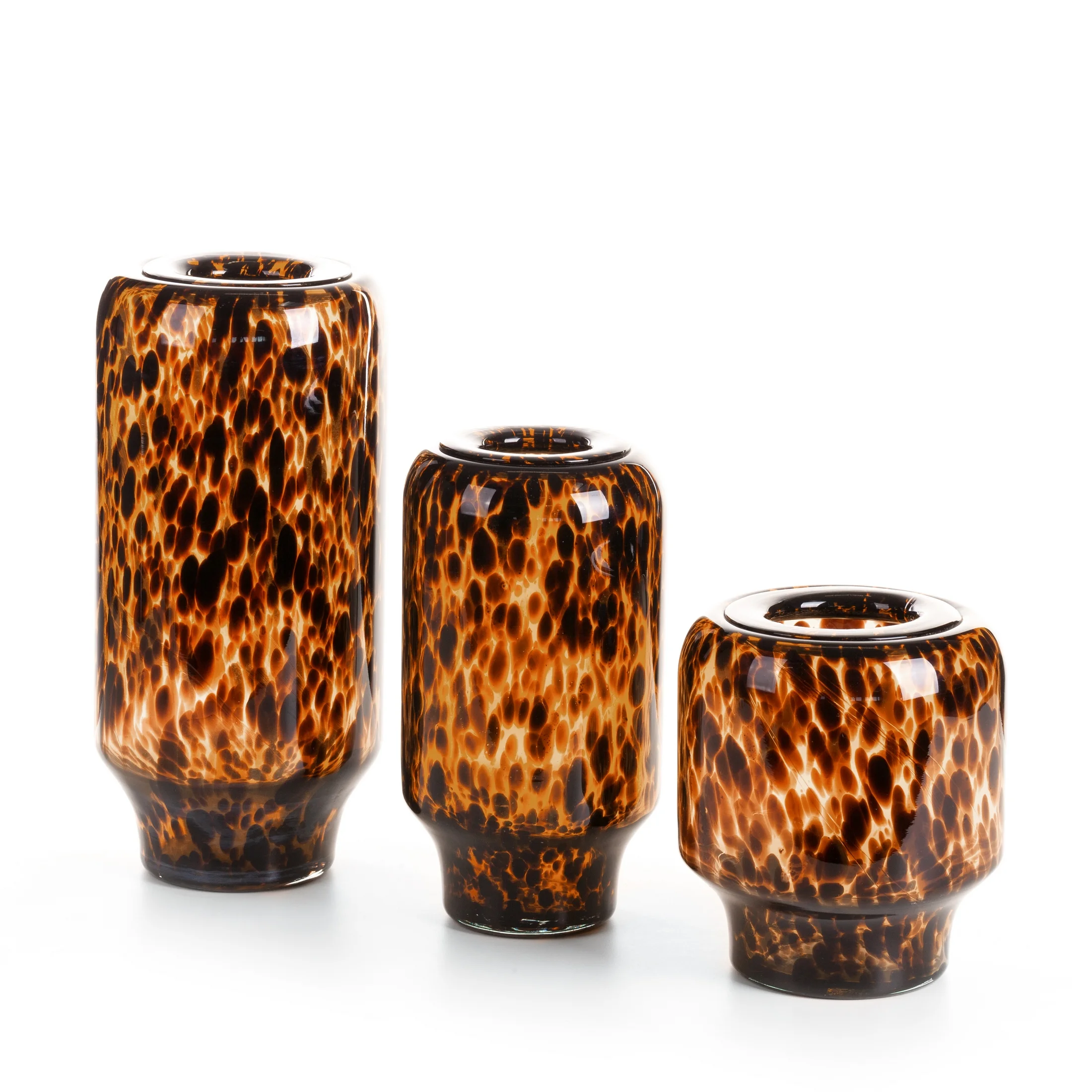 Wazon LANA ze szkła artystycznego we wzór panterki