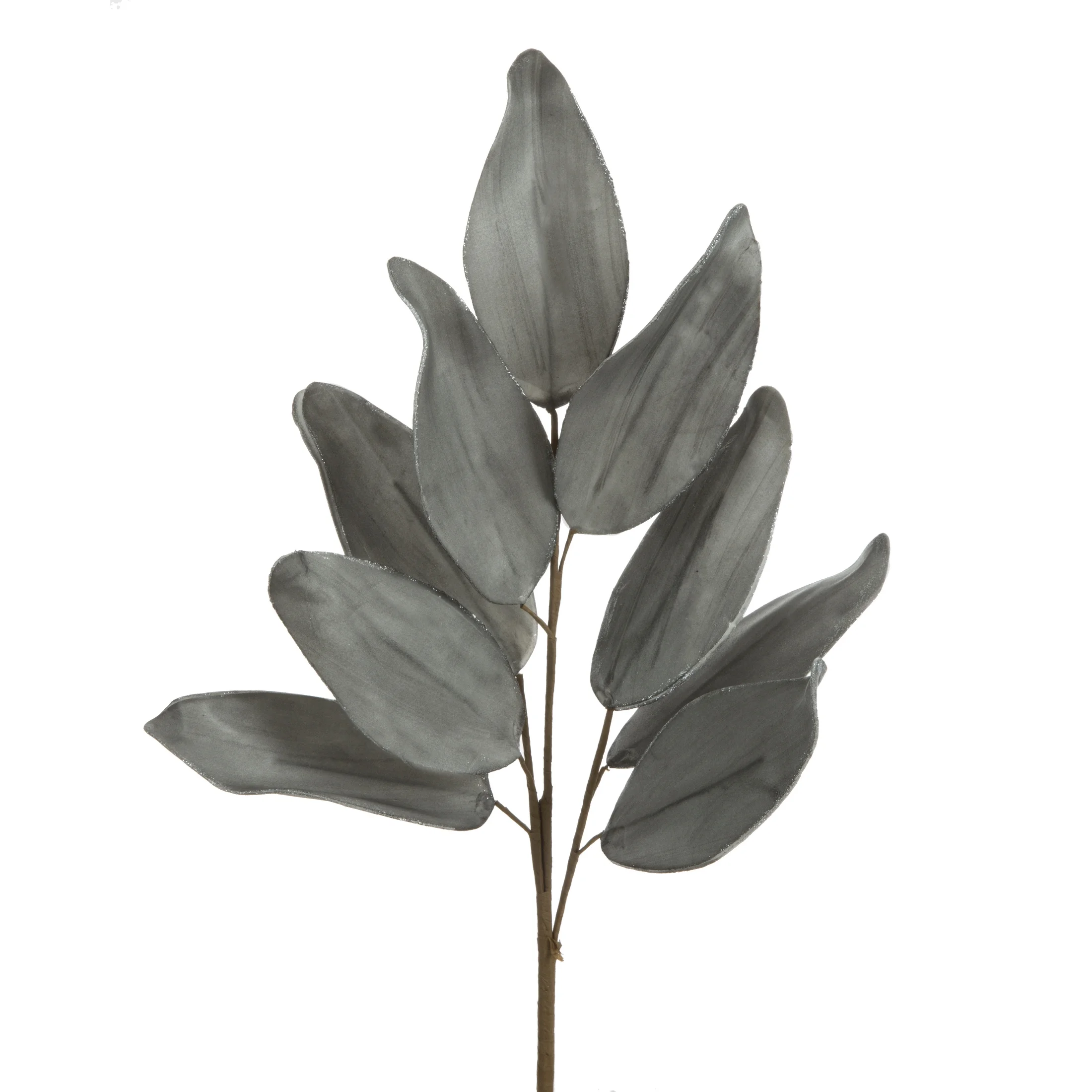 Kwiat sztuczny srebrny z plastycznej pianki foamiran 74 cm