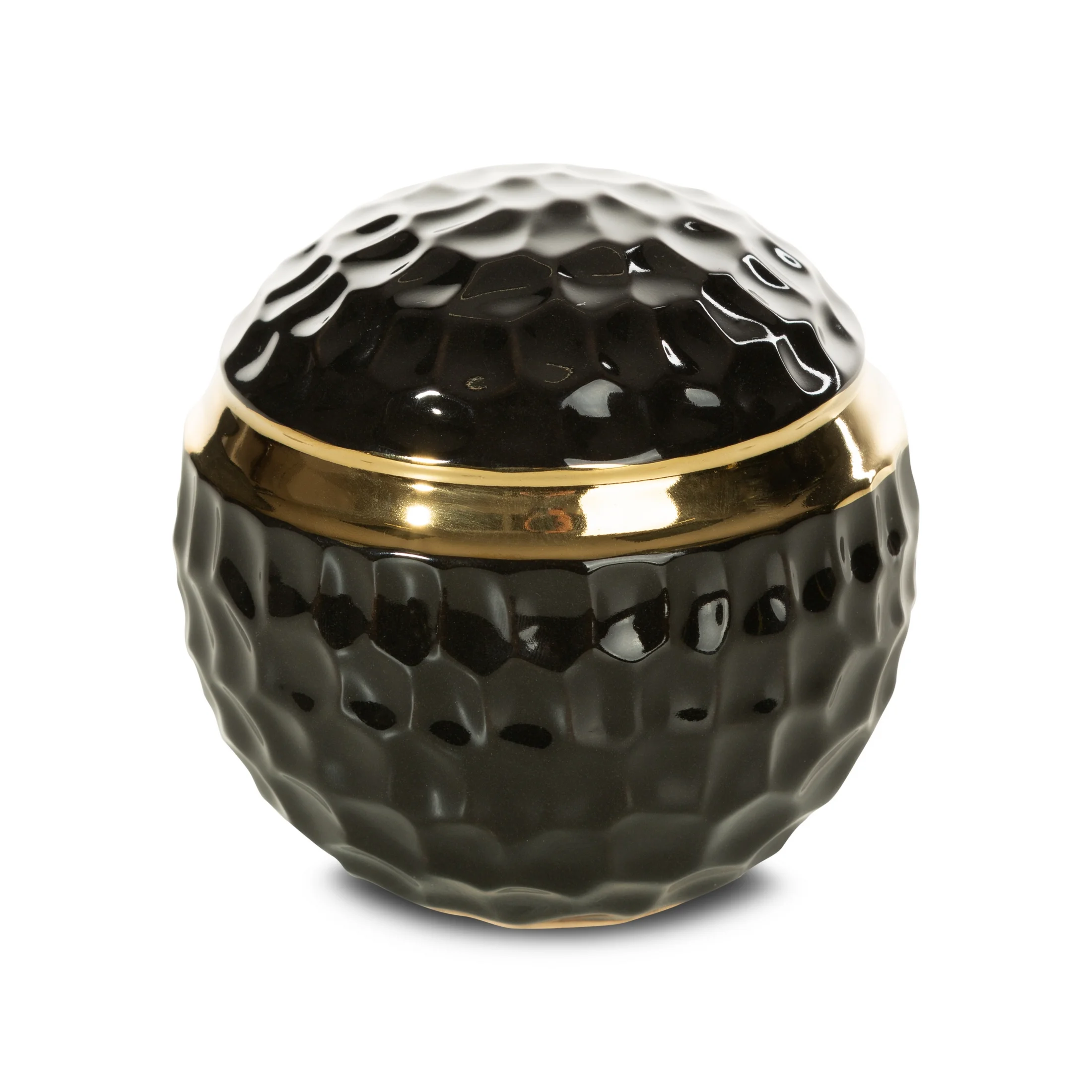 Kula dekoracyjny ETNA 2 z wytłaczanym worem i złotymi akcentami | 