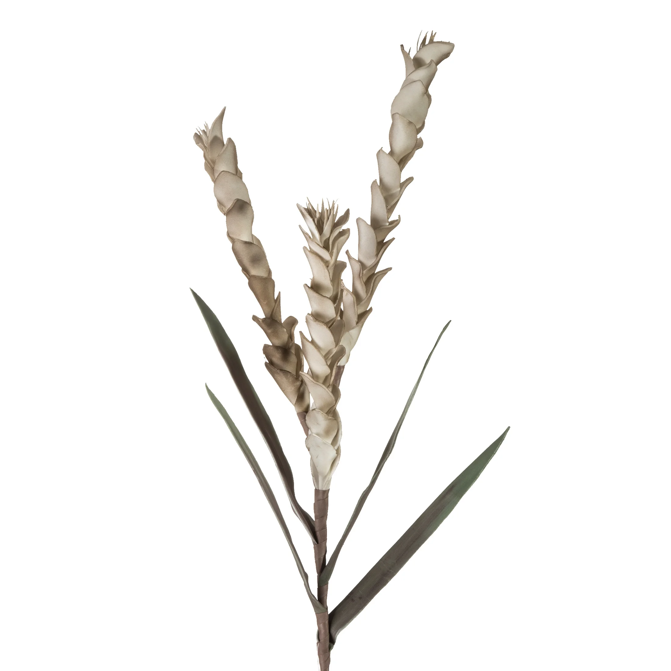 Kwiat sztuczny jasnobrązowy z plastycznej pianki 90 cm