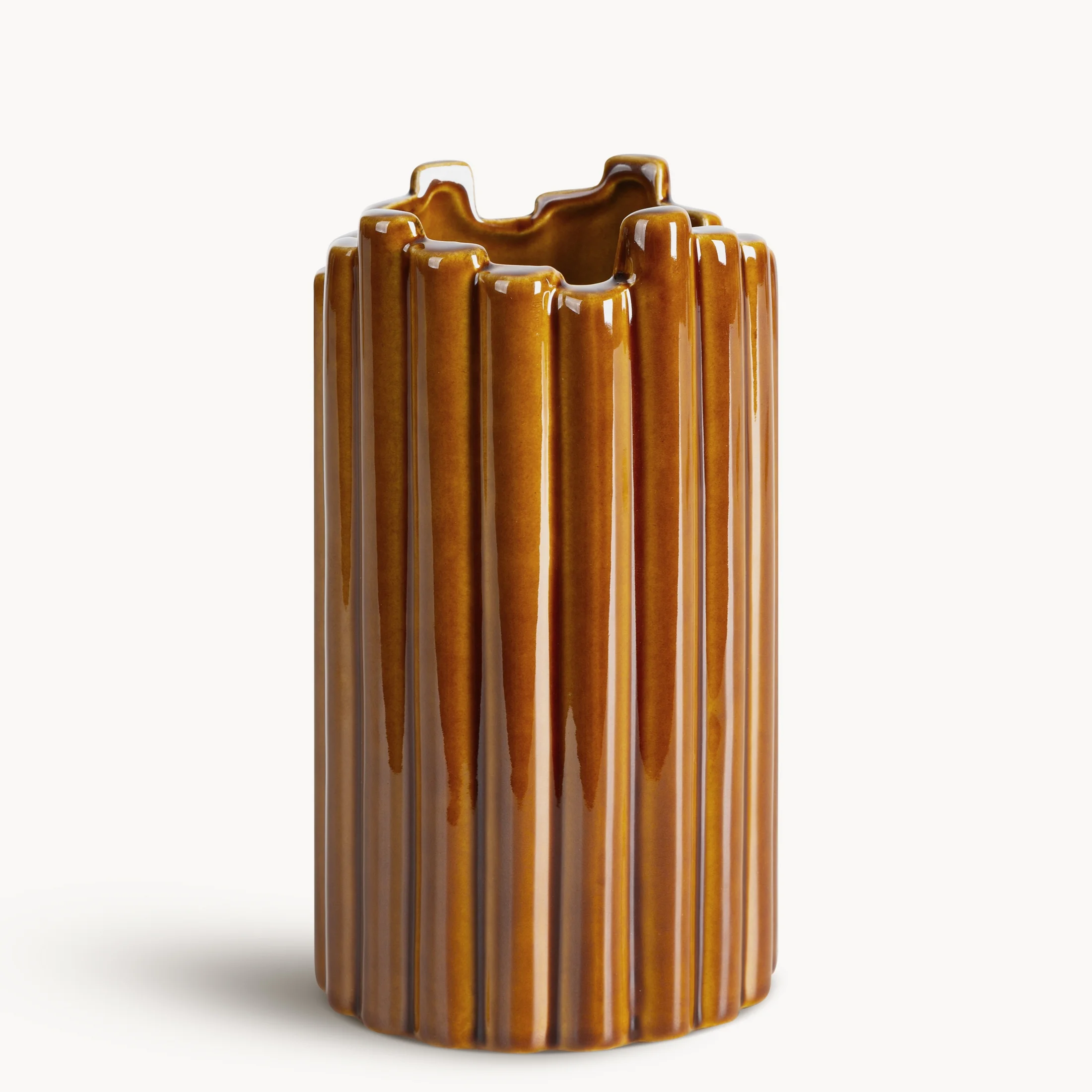 Wazon dekoracyjny DEBI w tłoczone prążki | eurofirany