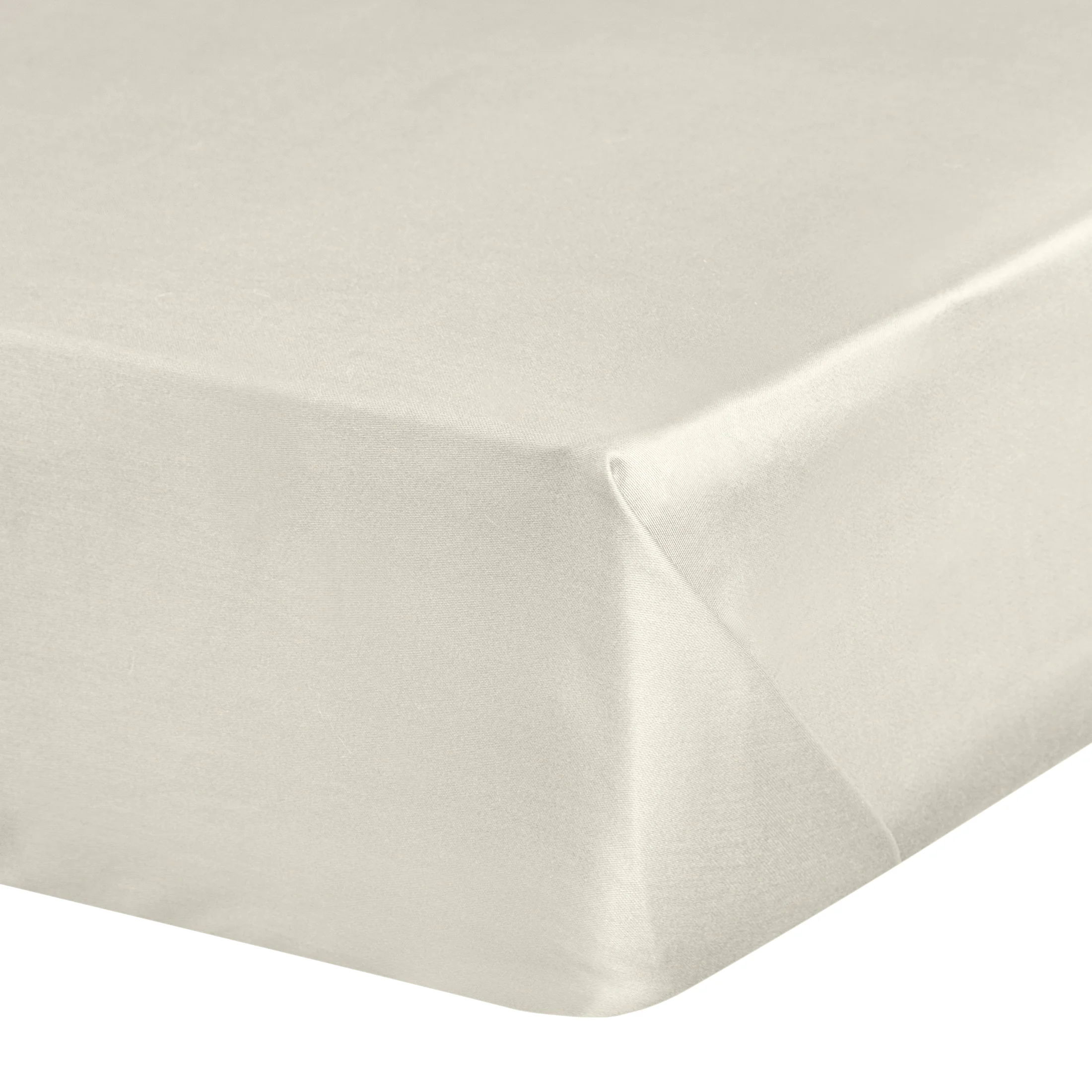 Prześcieradło gładkie bez gumki 160x210 cm z satyny bawełnianej kolor kremowy 125 g/m2 NOVA | eurofirany