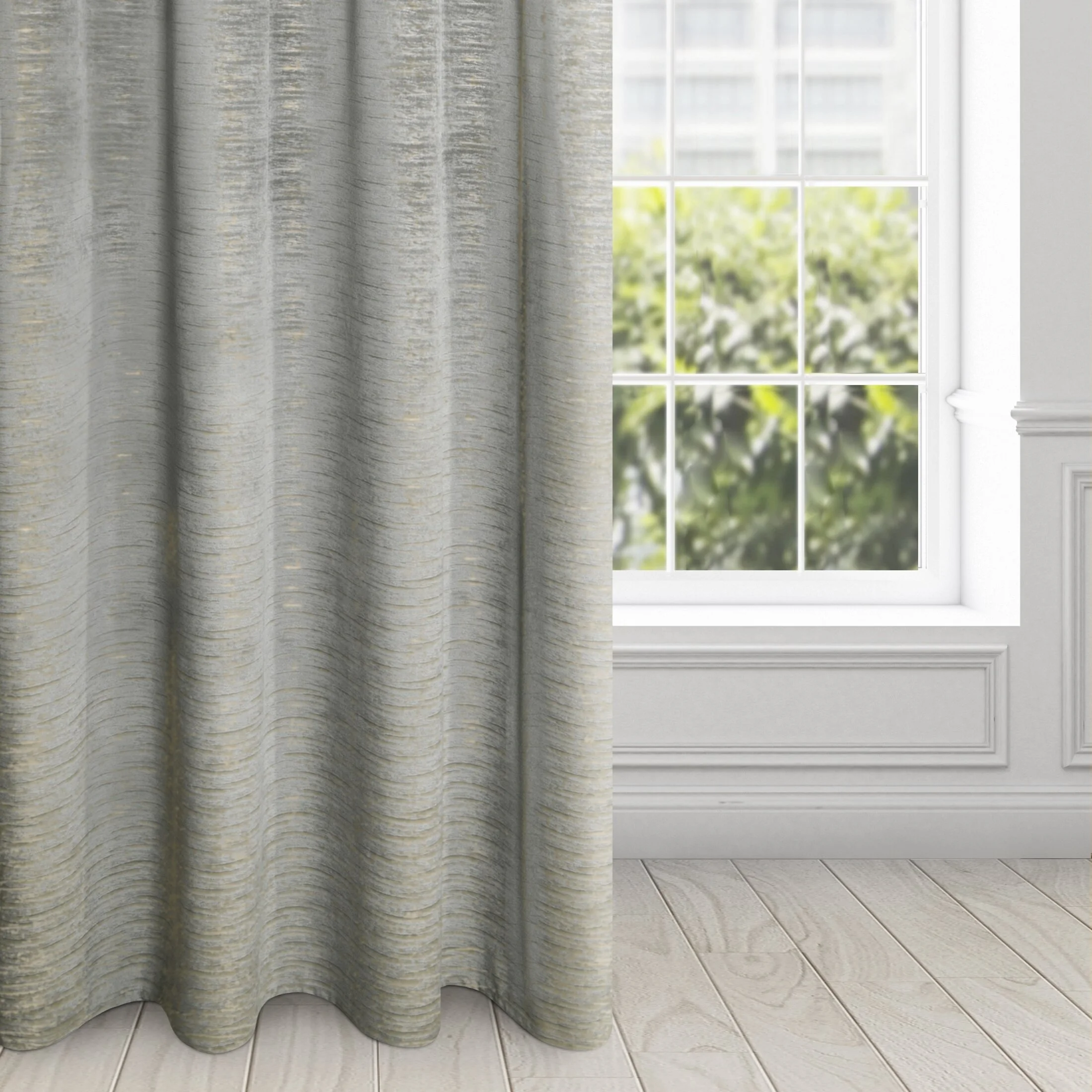 Zasłona welwetowa stalowa 140x250 przelotka - ALUVIA | eurofirany