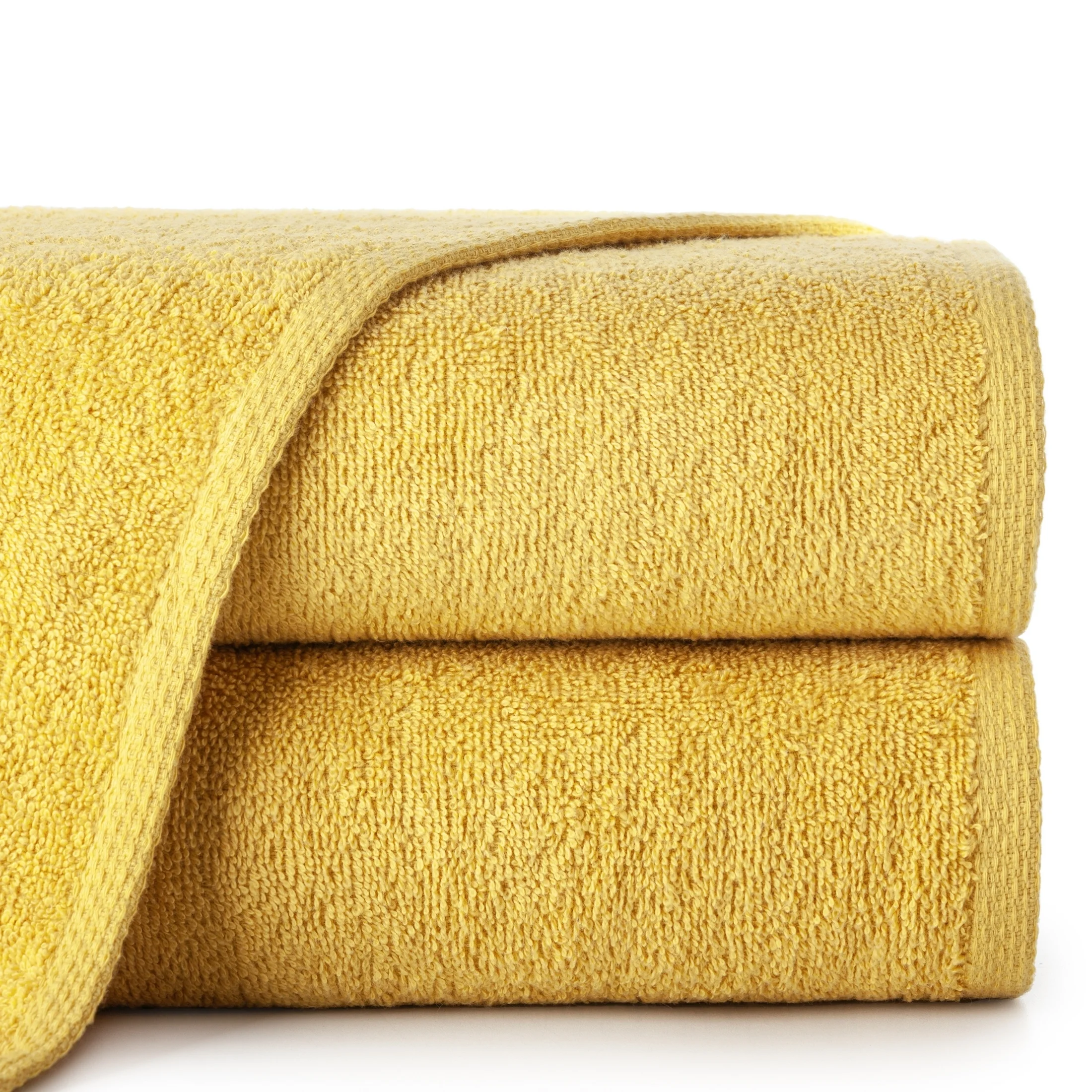 Ręcznik kąpielowy 50x100 cm bawełniany kolor musztardowy 400 g/m2 GŁADKI 1