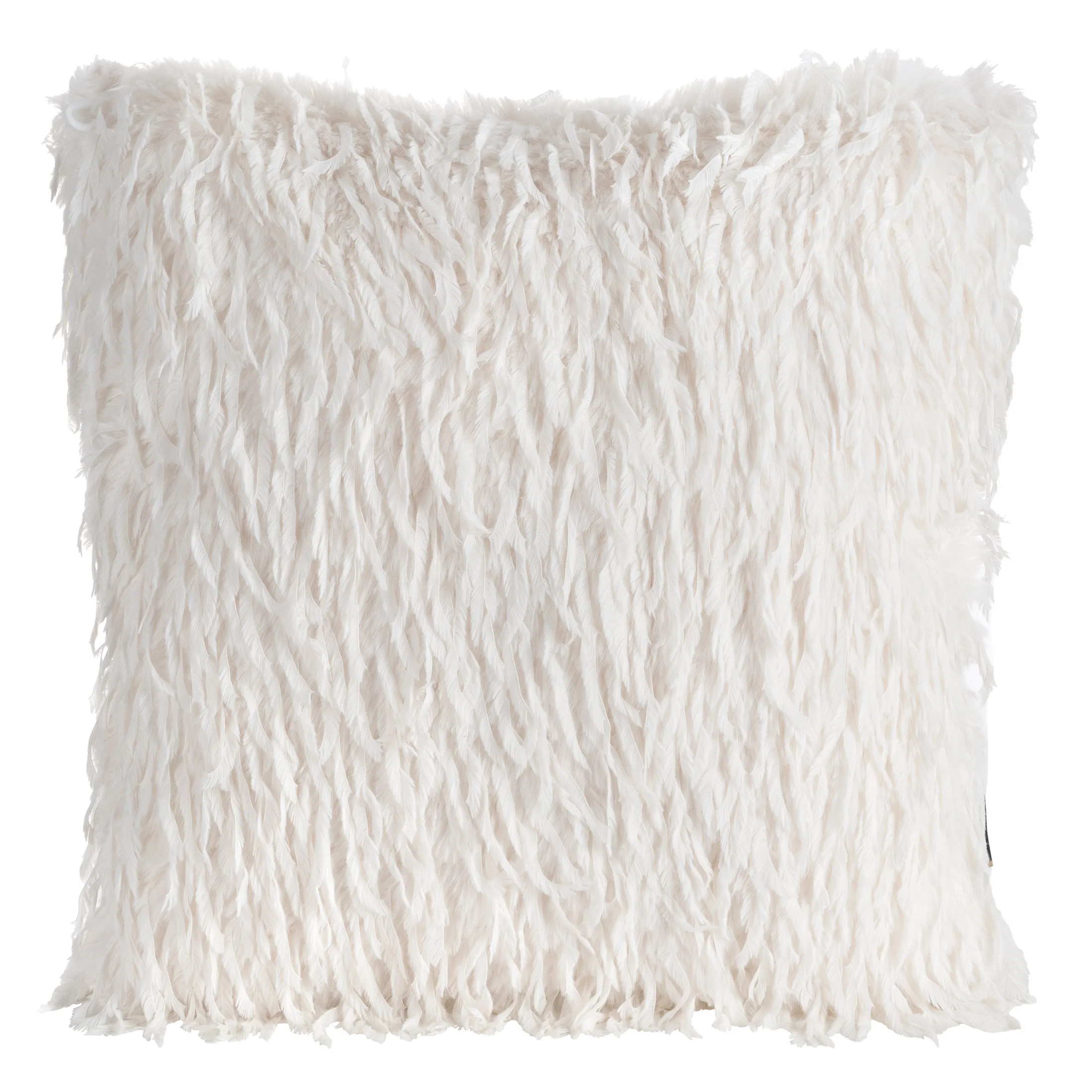 Poszewka na poduszkę 45x45 cm biała z miękkiego futerka ADORE | eurofirany