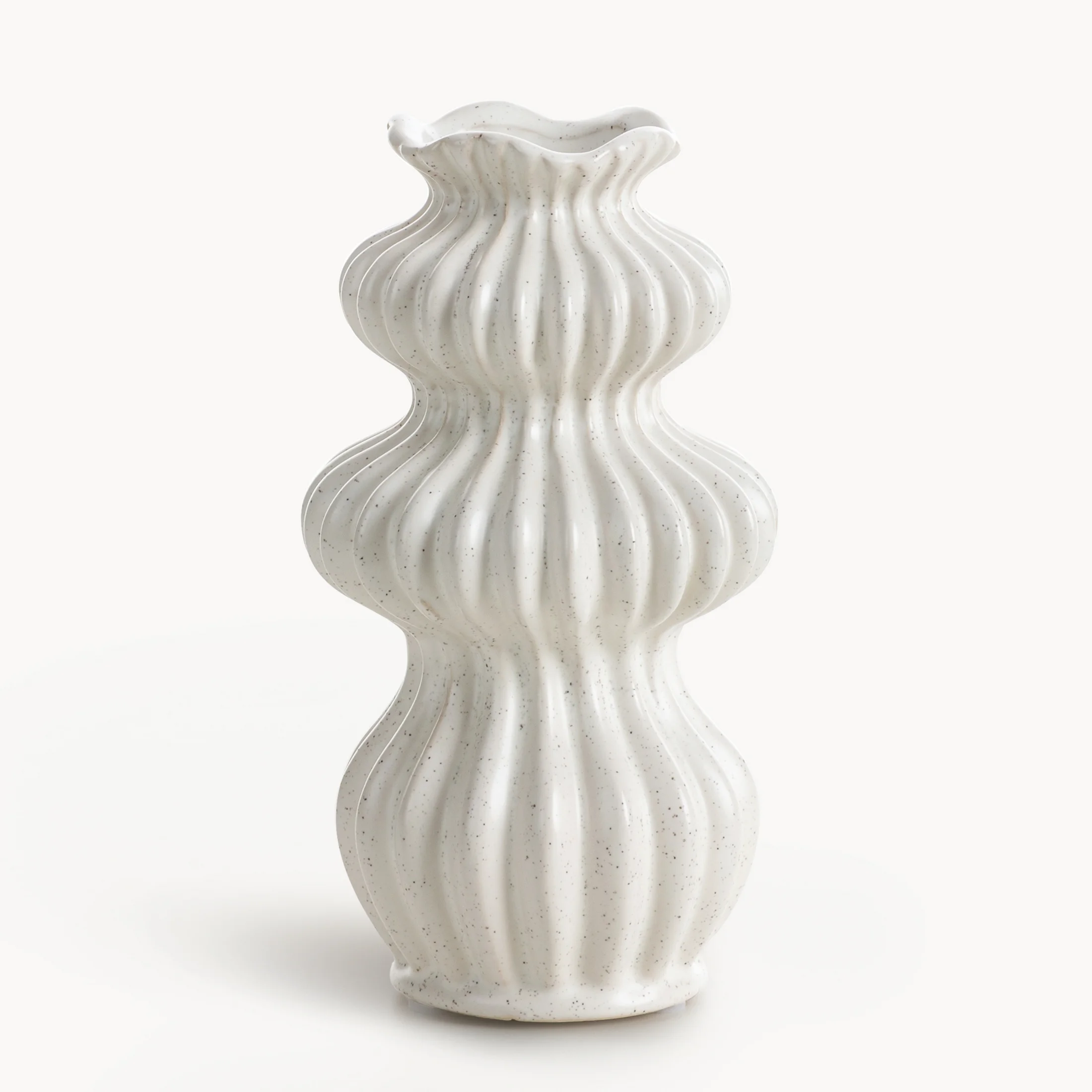 Wazon ceramiczny KIVA o oryginalnym kształcie i dekoracyjnym wykończeniu | eurofirany