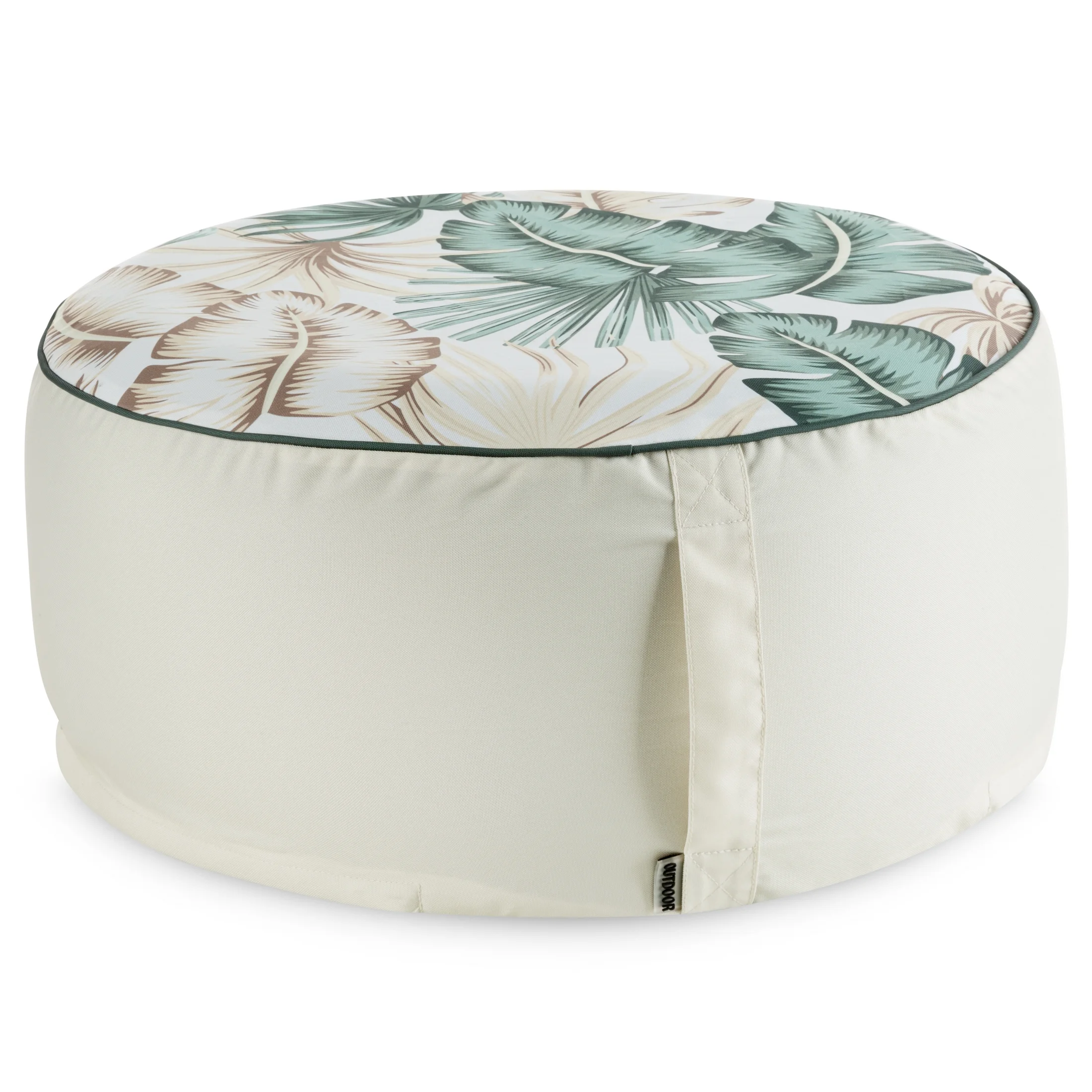 Pufa dmuchana ogrodowa 53 x 23 cm wodoodporna z motywem botanicznym GARDEN