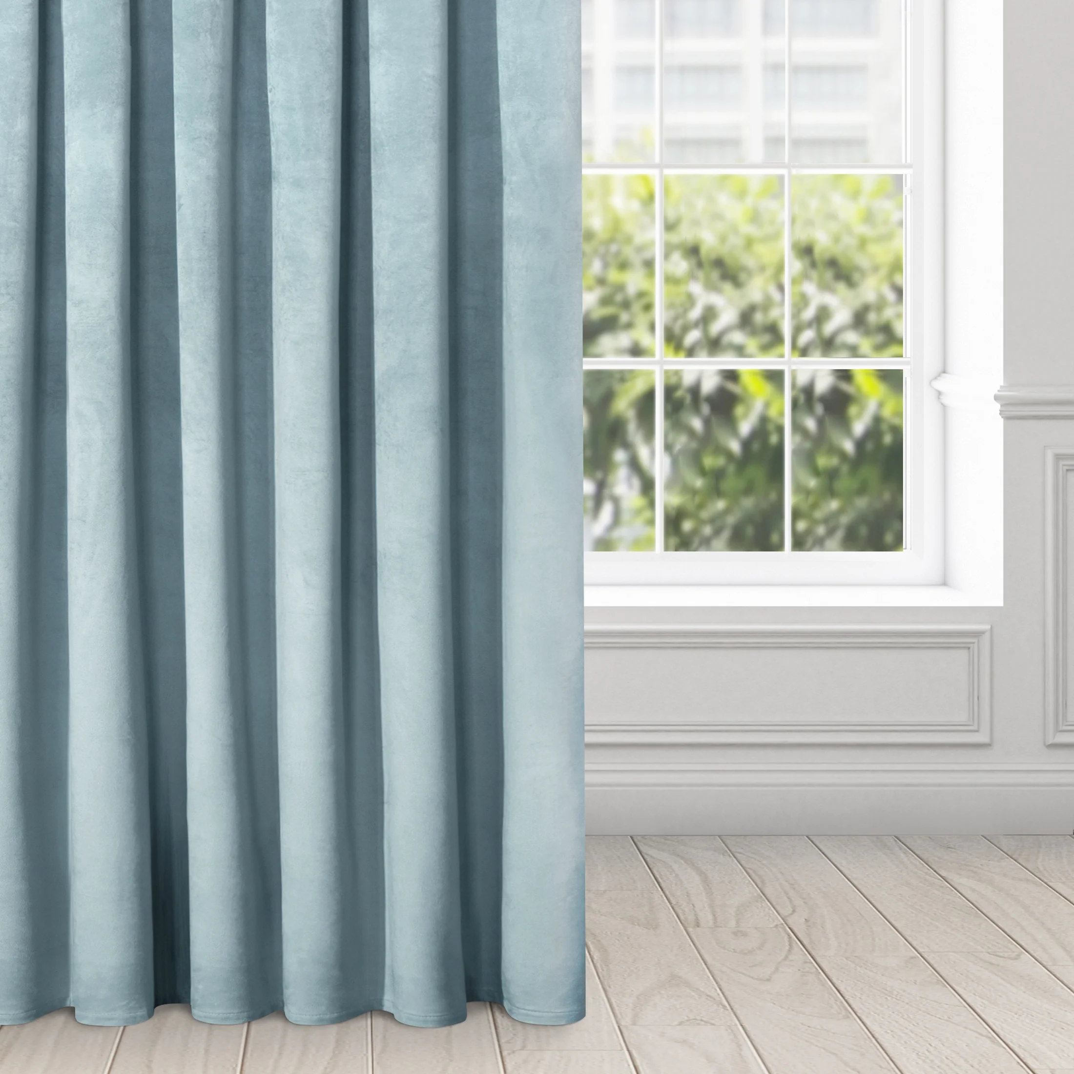 Zasłona morska z miękkiego welwetu 140x250 cm przelotka - SUZANA | eurofirany