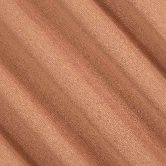 E118/10 Zasłona szyta na taśmie 5 cm miedziana z tkaniny strukturalnej z delikatnym połyskiem