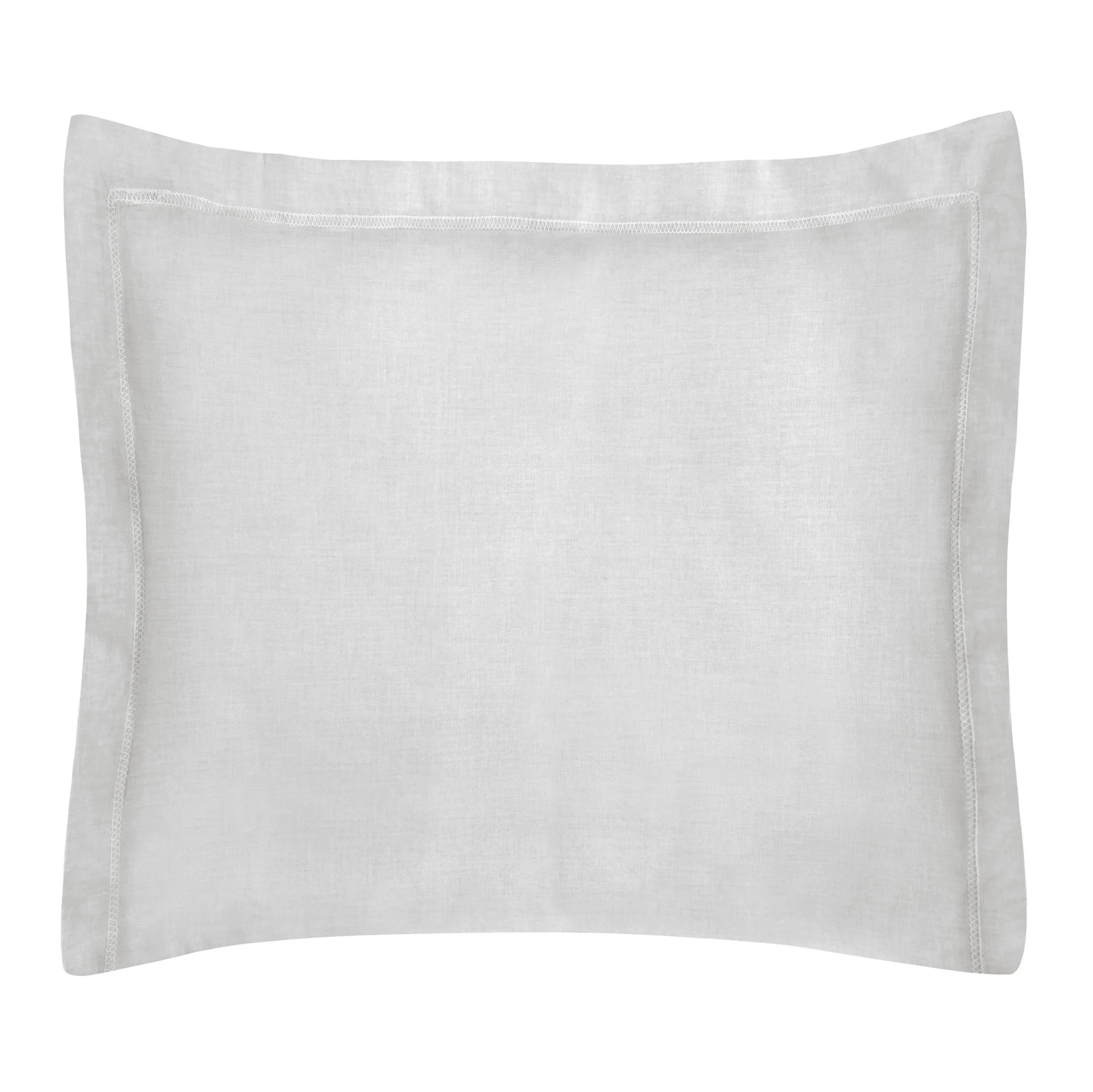 Poszewka na poduszkę 70x80 cm bawełniana jasnoszara z satynowym połyskiem i ozdobną kantą NOVA COLOUR | eurofirany