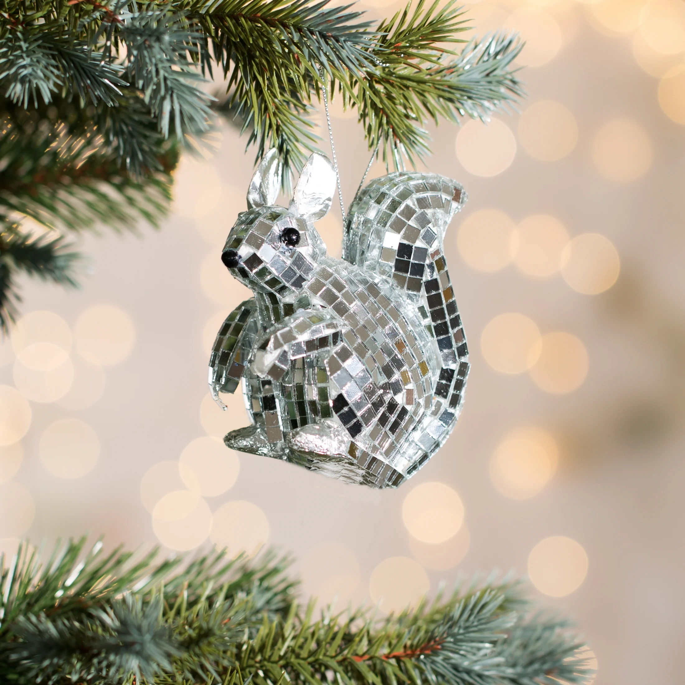 Ozdoba choinkowa WIEWIÓRKA o mozaikowej strukturze | 