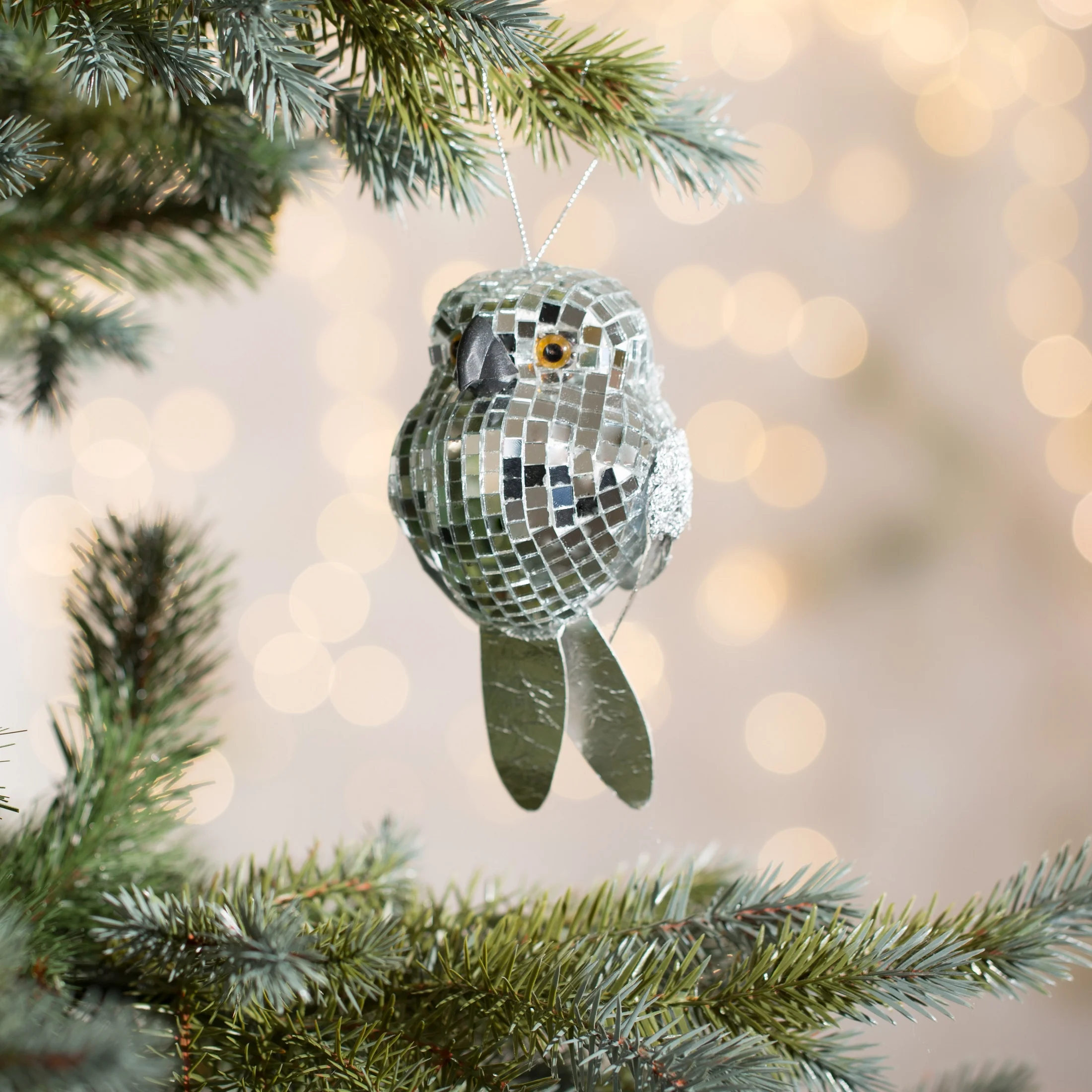 Ozdoba choinkowa PTASZEK o mozaikowej strukturze |