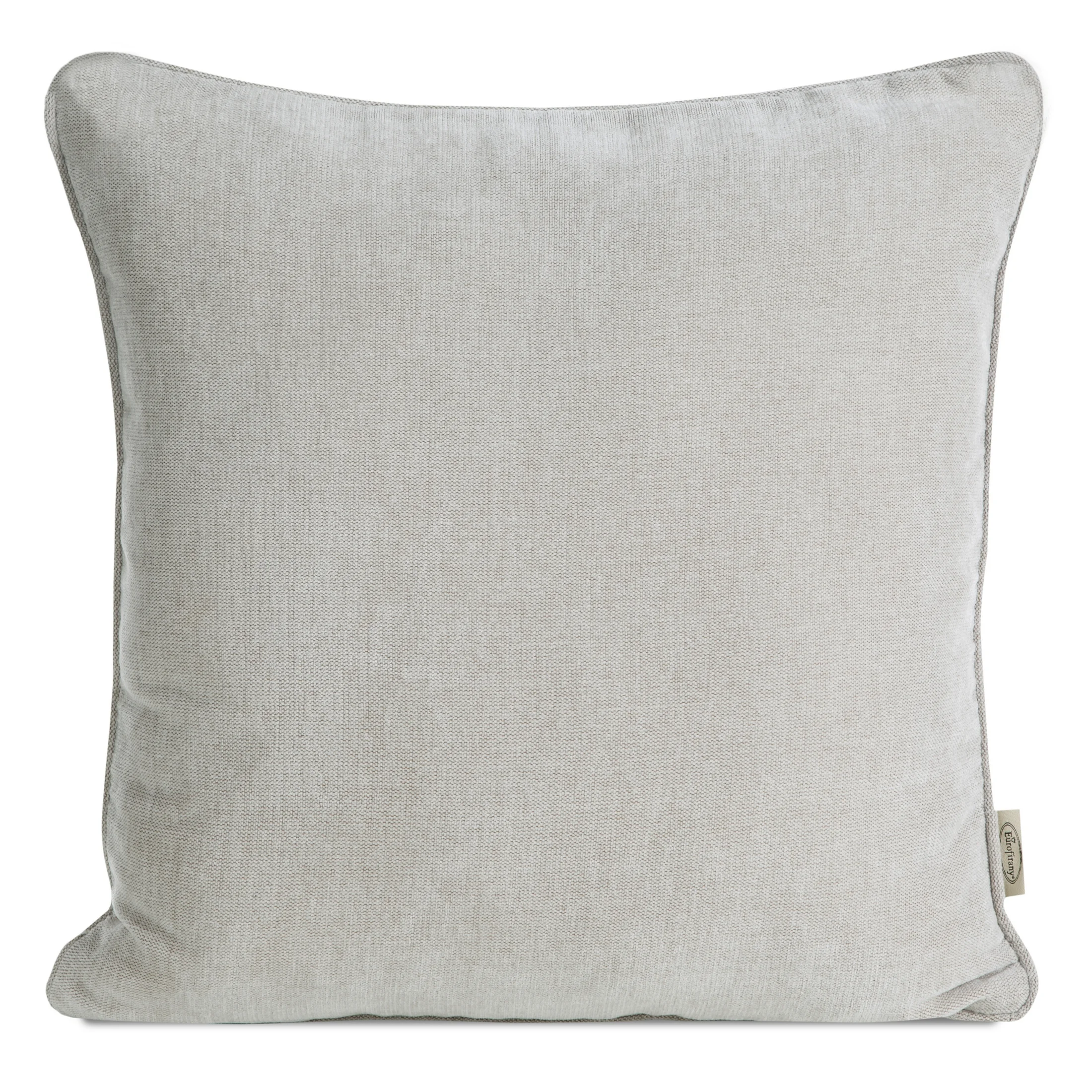 Poszewka na poduszkę 45x45 cm szenilowa, jasnobeżowa NILO | eurofirany