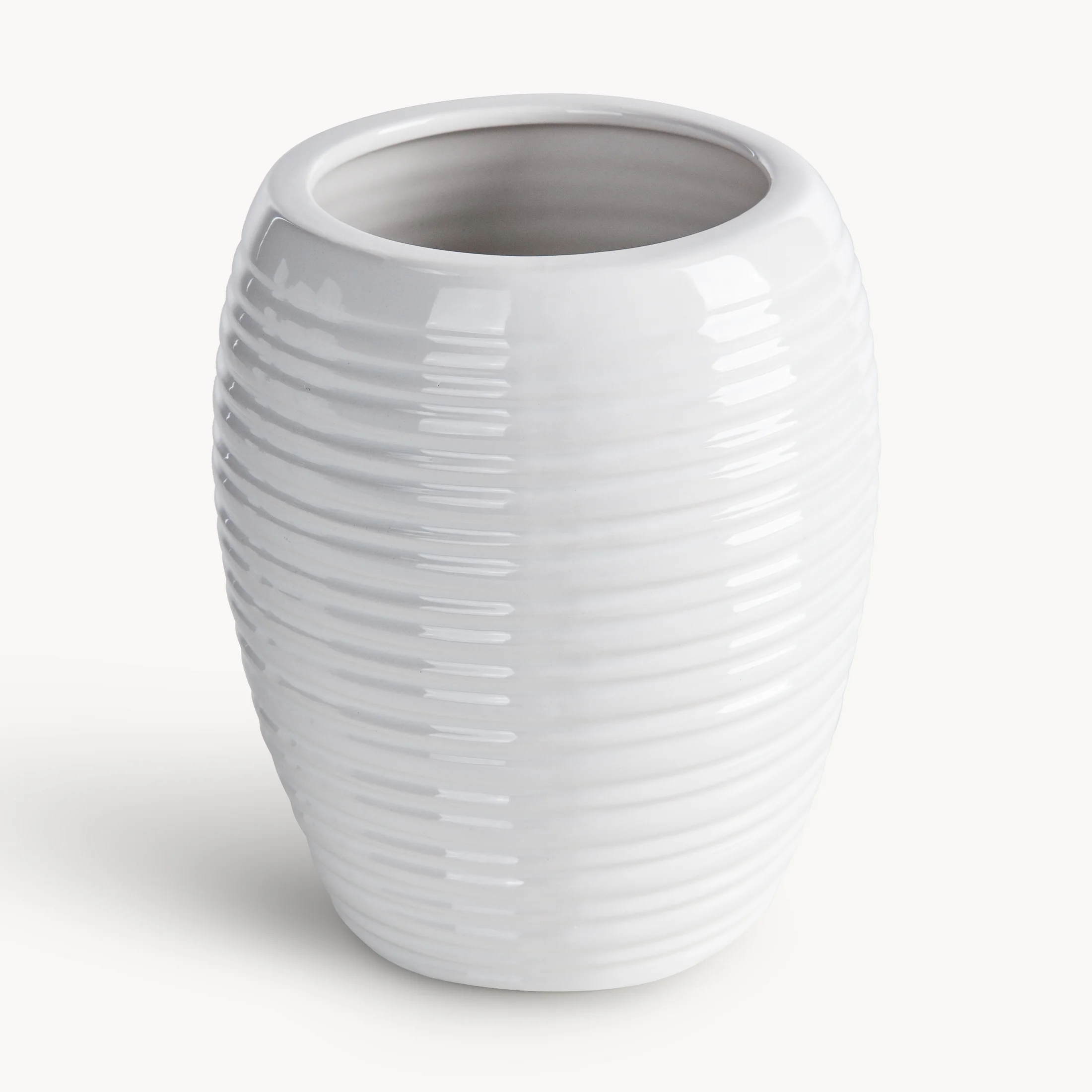 Wazon dekoracyjny ARIA w subtelne wytłaczane prążki | eurofirany