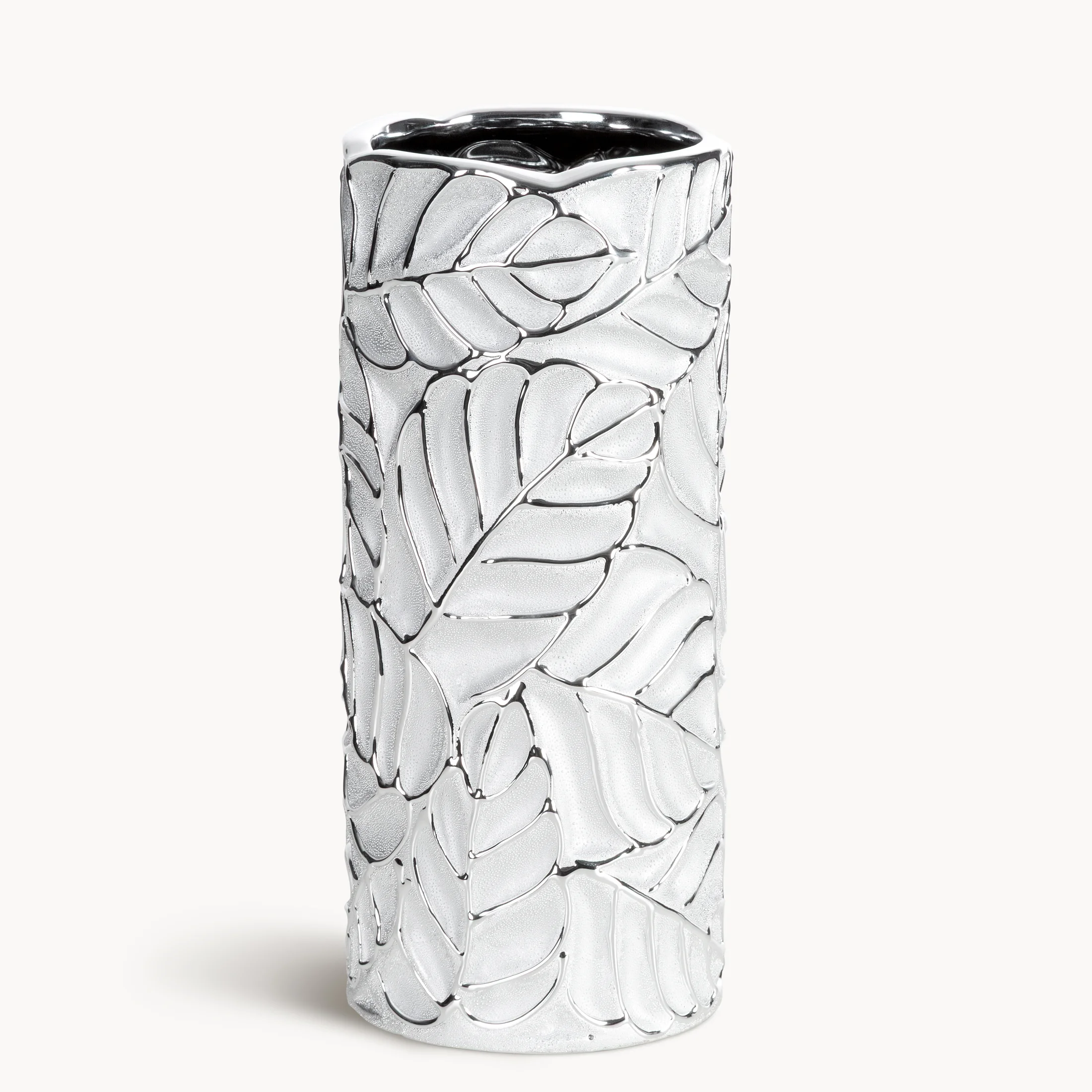 Wazon ceramiczny MIRIAM z tłoczonym wzorem liści | eurofirany