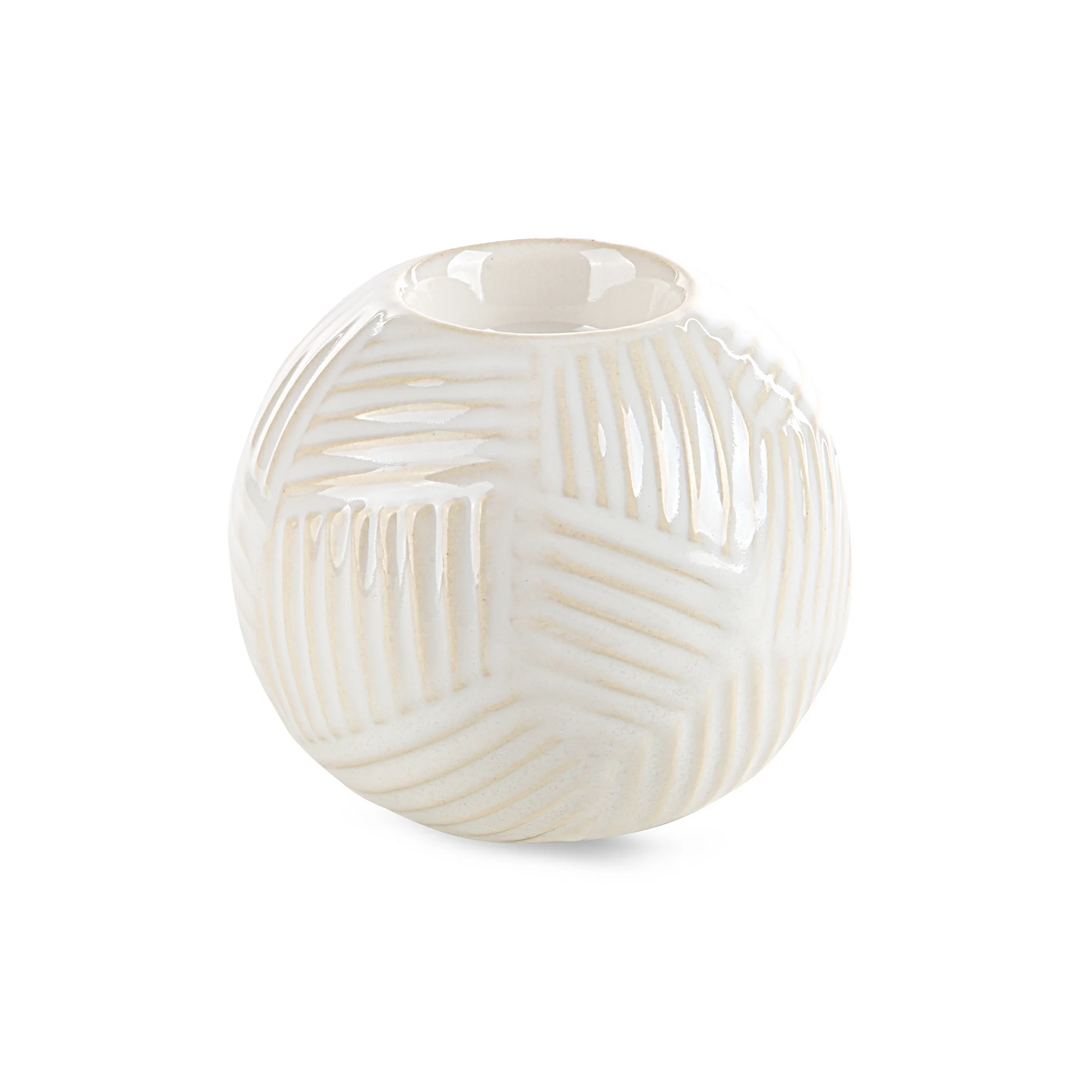 Świecznik dekoracyjny na tealighty ROMINA z wytłaczanym wzorem