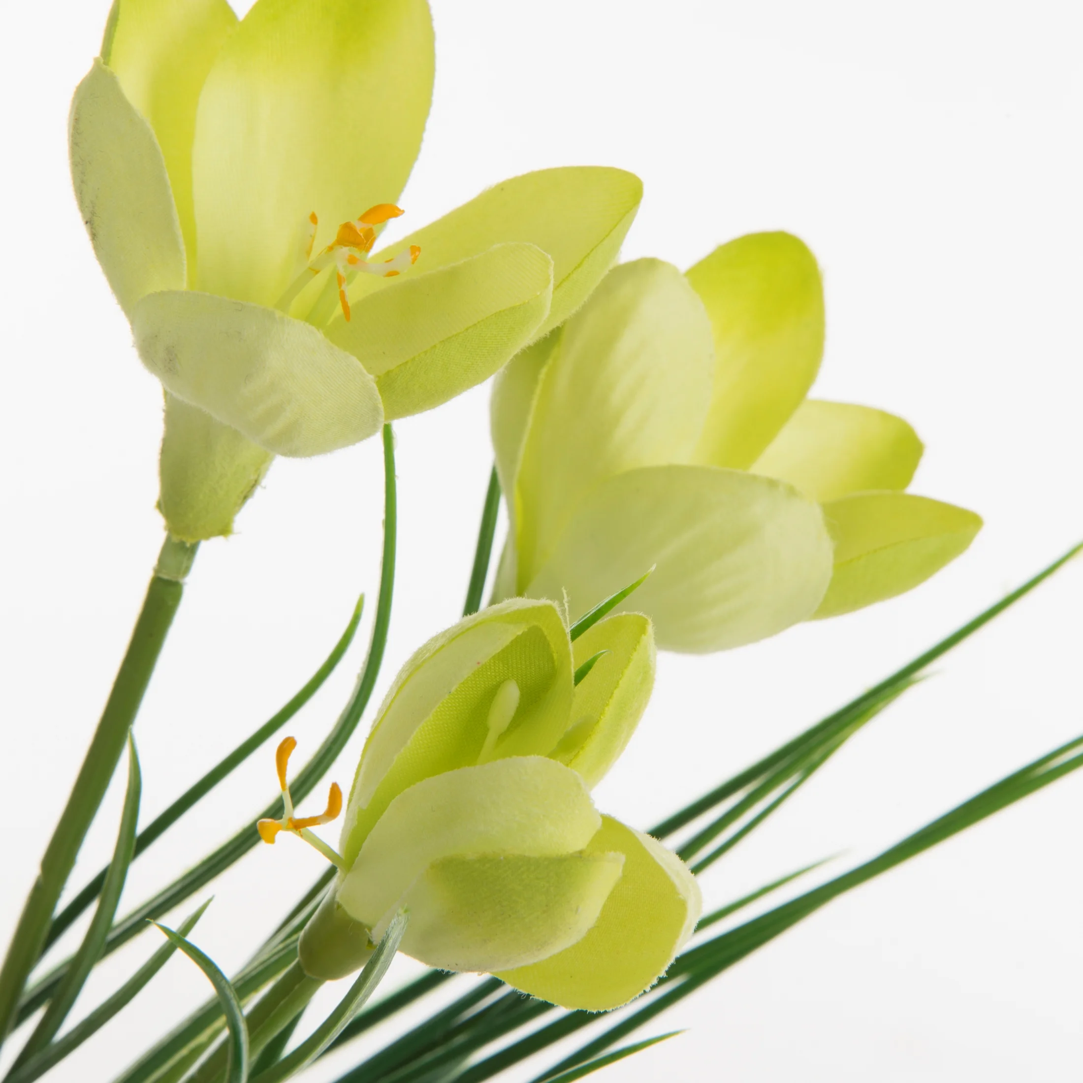 Kwiat sztuczny krokus jasnożółty 30 cm