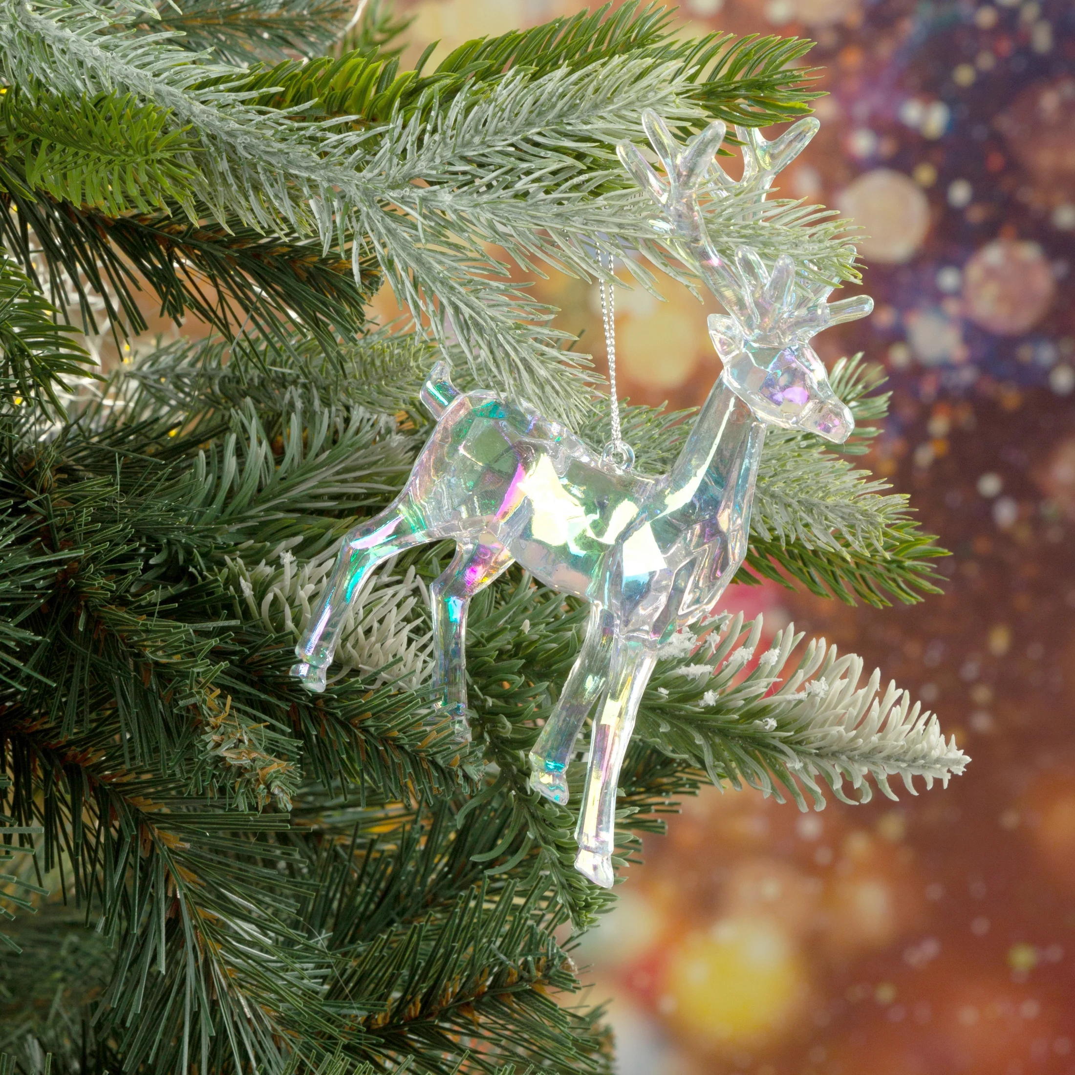 Ozdoba choinkowa RENIFER z transparentnego akrylu | eurofirany