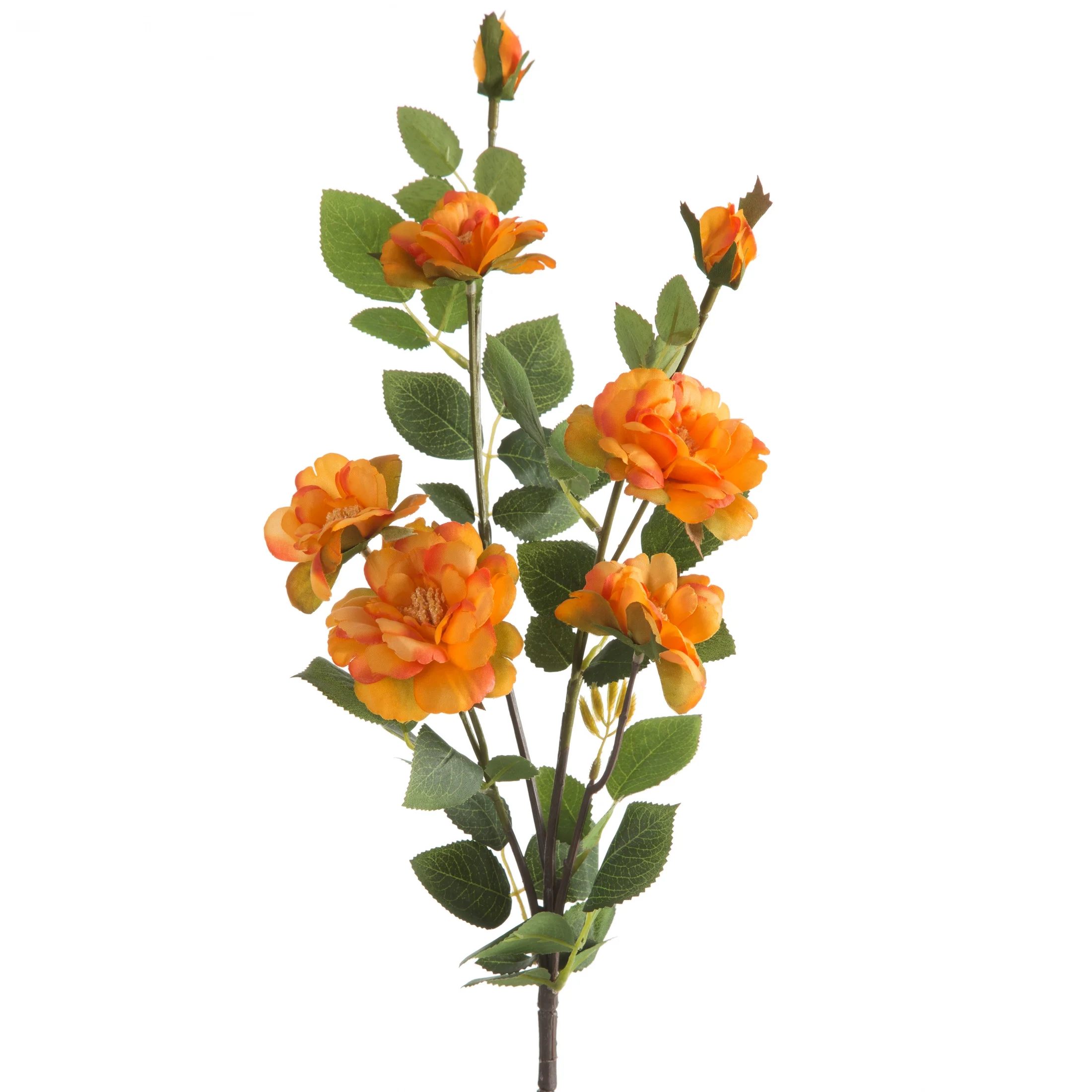 Kwiat sztuczny róża pomarańczowa 72 cm