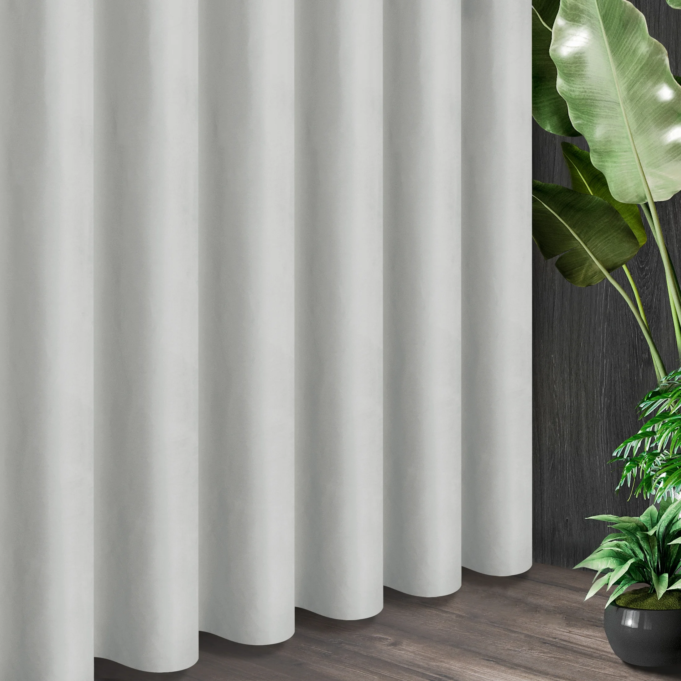 Tkanina zasłonowa z welwetu zaciemniająca, 100% BLACKOUT z kolekcji Pierre Cardin