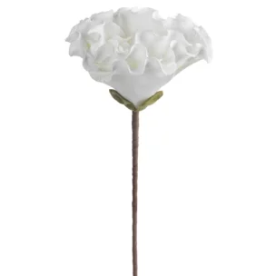 Kwiat sztuczny biały z plastycznej pianki foamiran 65 cm