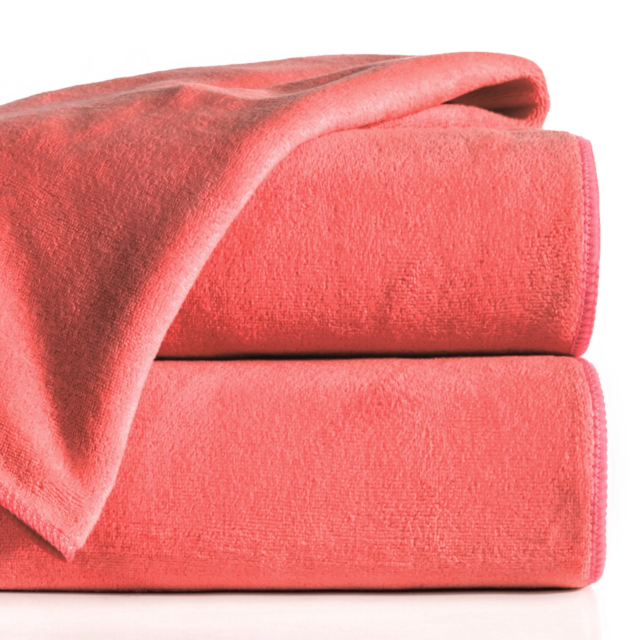 Ręcznik do rąk 30x30 cm z mikrofibry kolor koralowy szybkoschnący 380g/m2 AMY