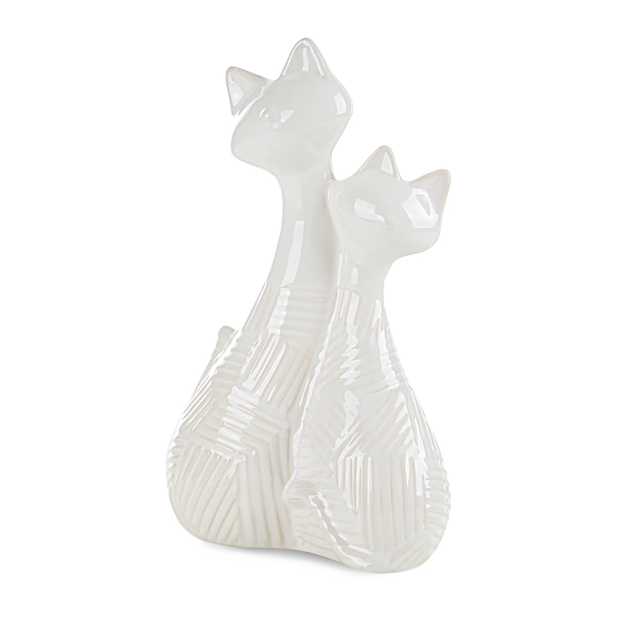 Figurka dekoracyjna uroczych kotków ROMINA z wytłaczanym wzorem | eurofirany