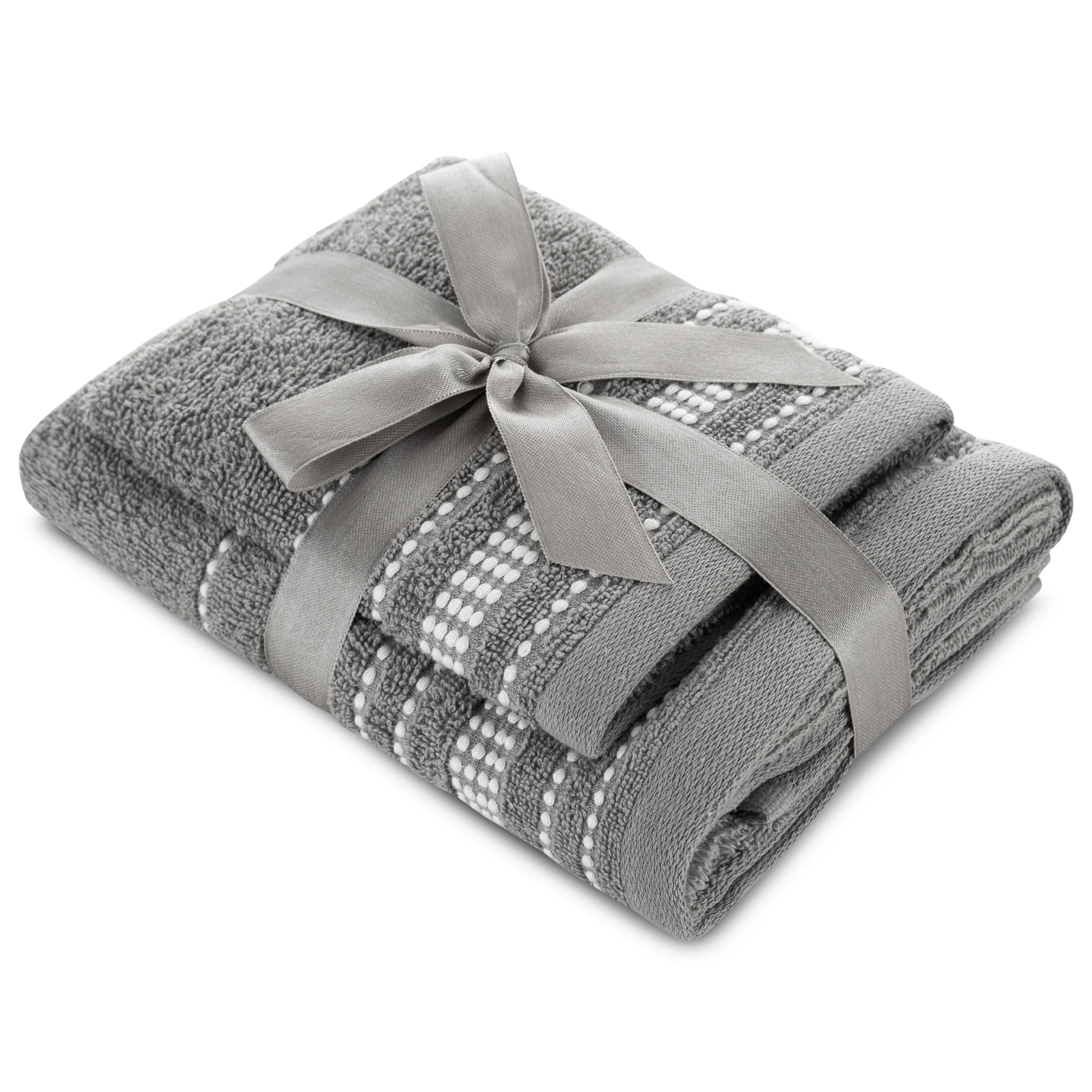 Zestaw ręczników bawełnianych na prezent 2 szt kolor stalowy 500 g/m2 JOLY