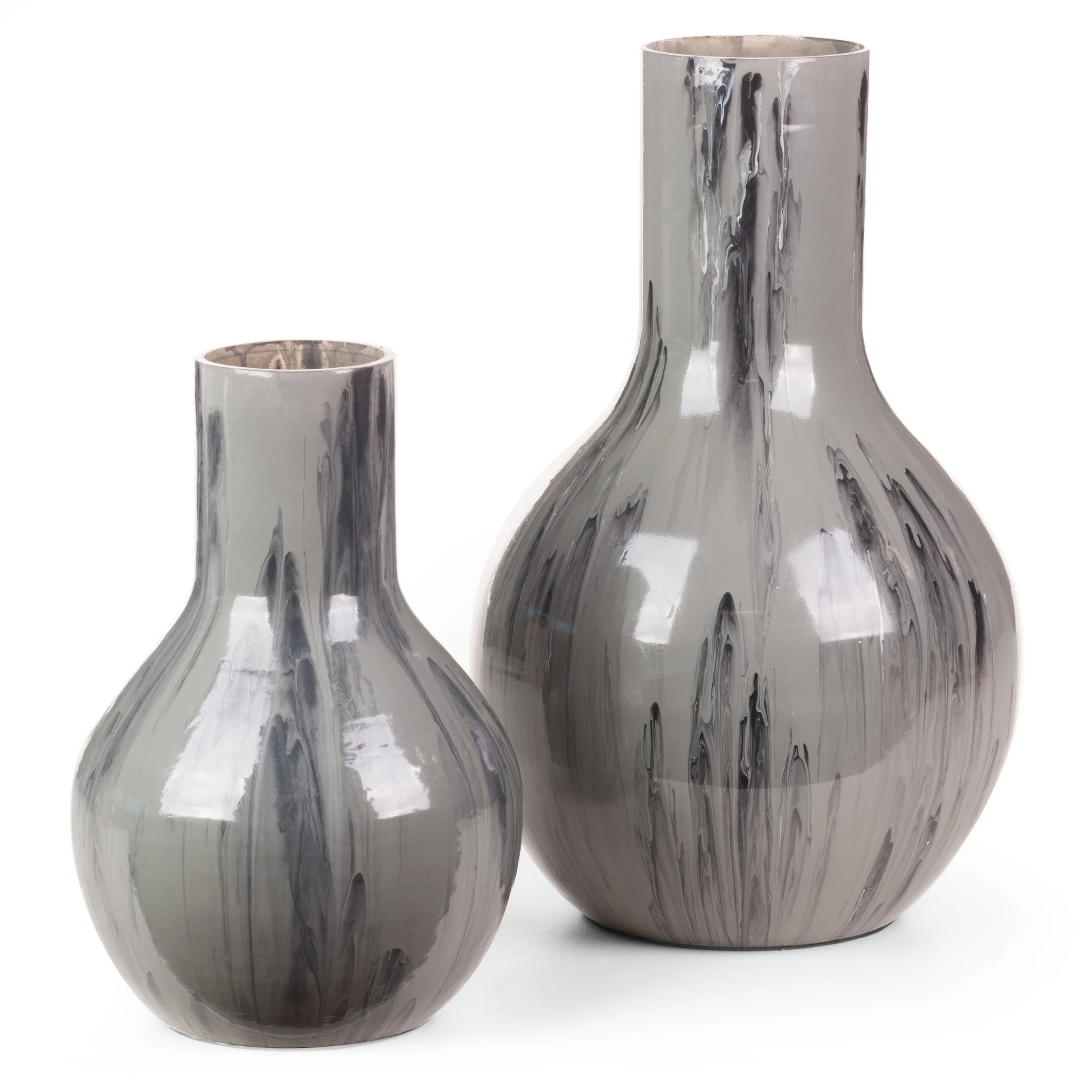 Wazon CALEN ze szkła artystycznego z nieregularnym wzorem farby