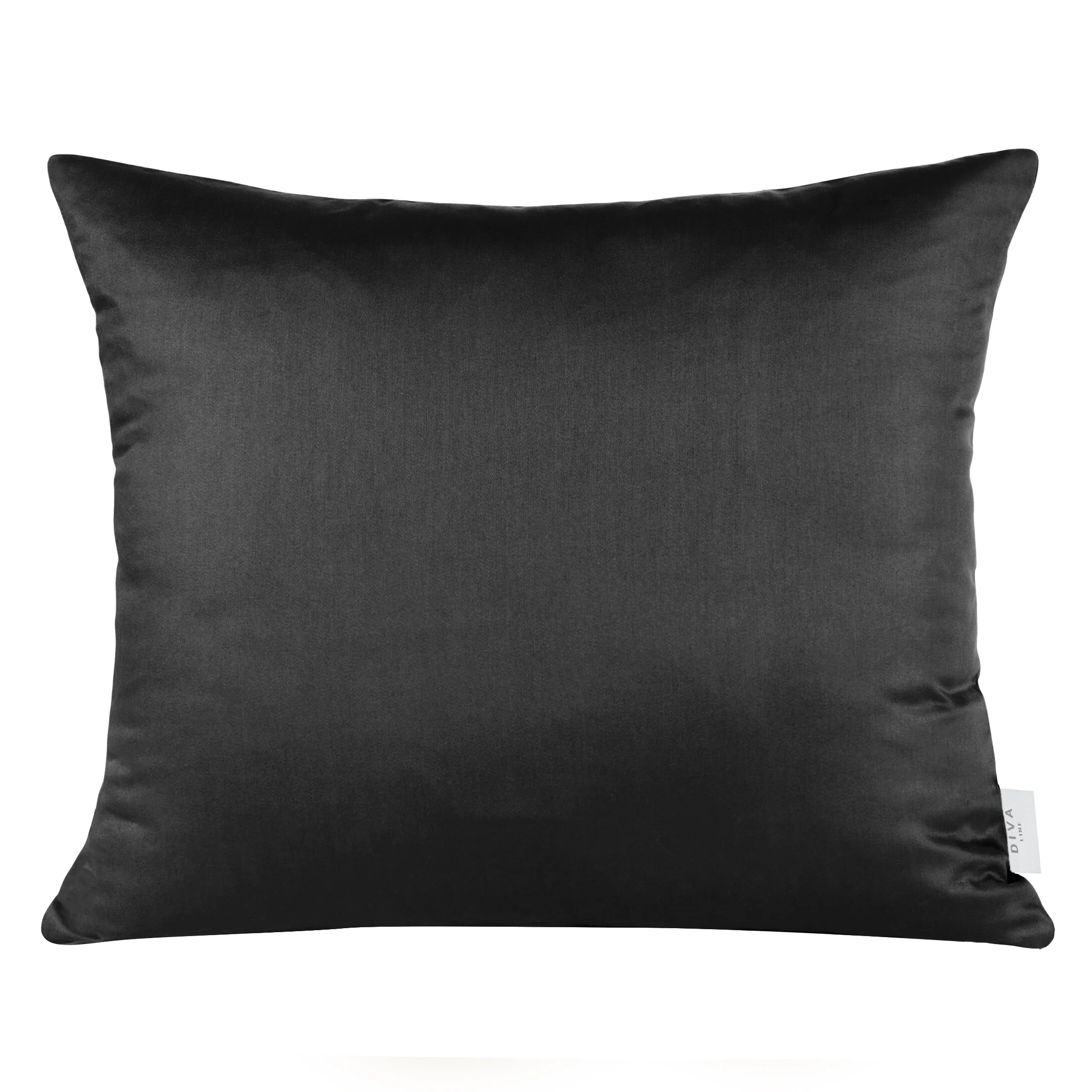 Poszewka na poduszkę 50x70 cm z satyny bawełnianej czarna DINA | eurofirany