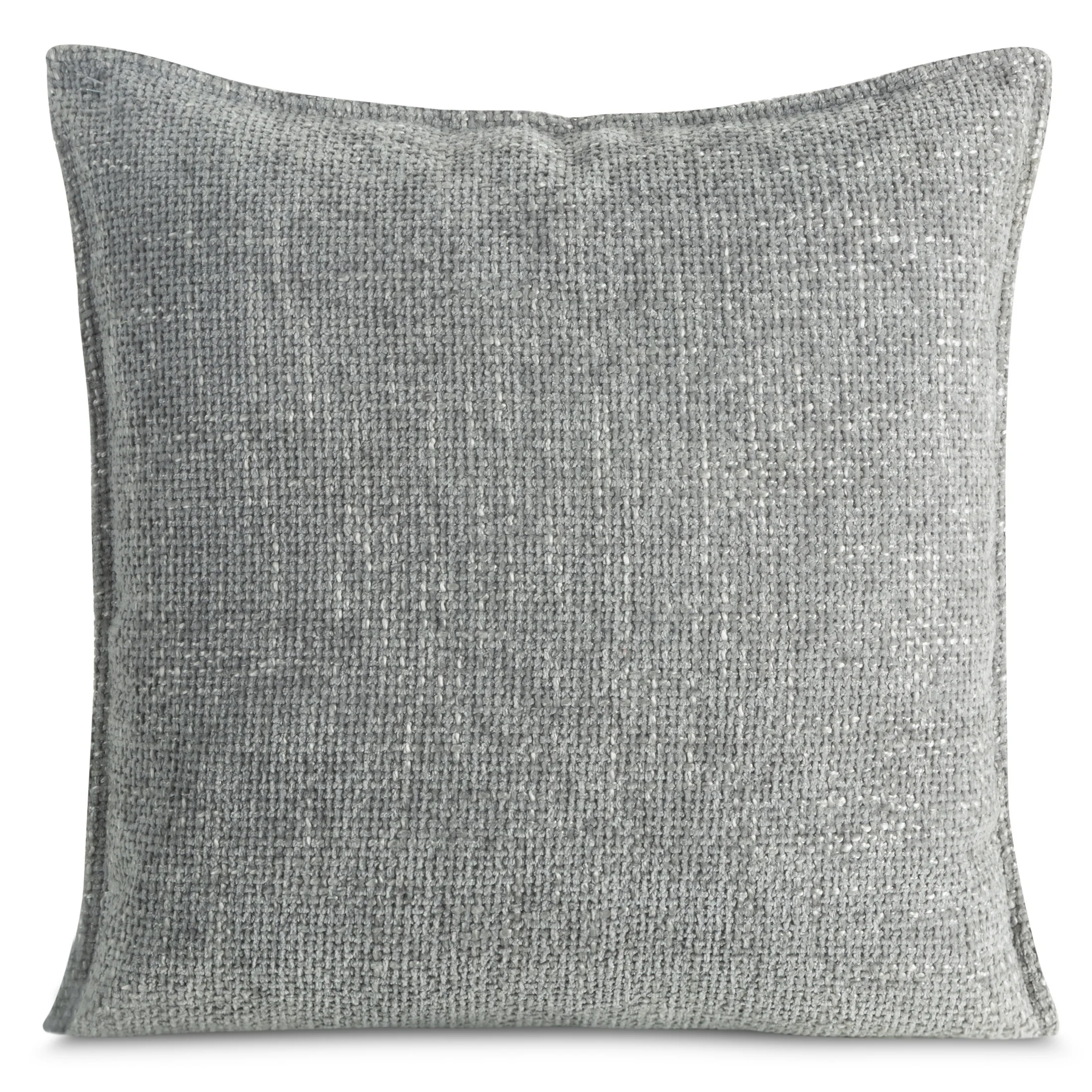 Poszewka na poduszkę 45x45 cm srebrna z szenilowej tkaniny AURA - kolekcja TOLEDO | eurofirany