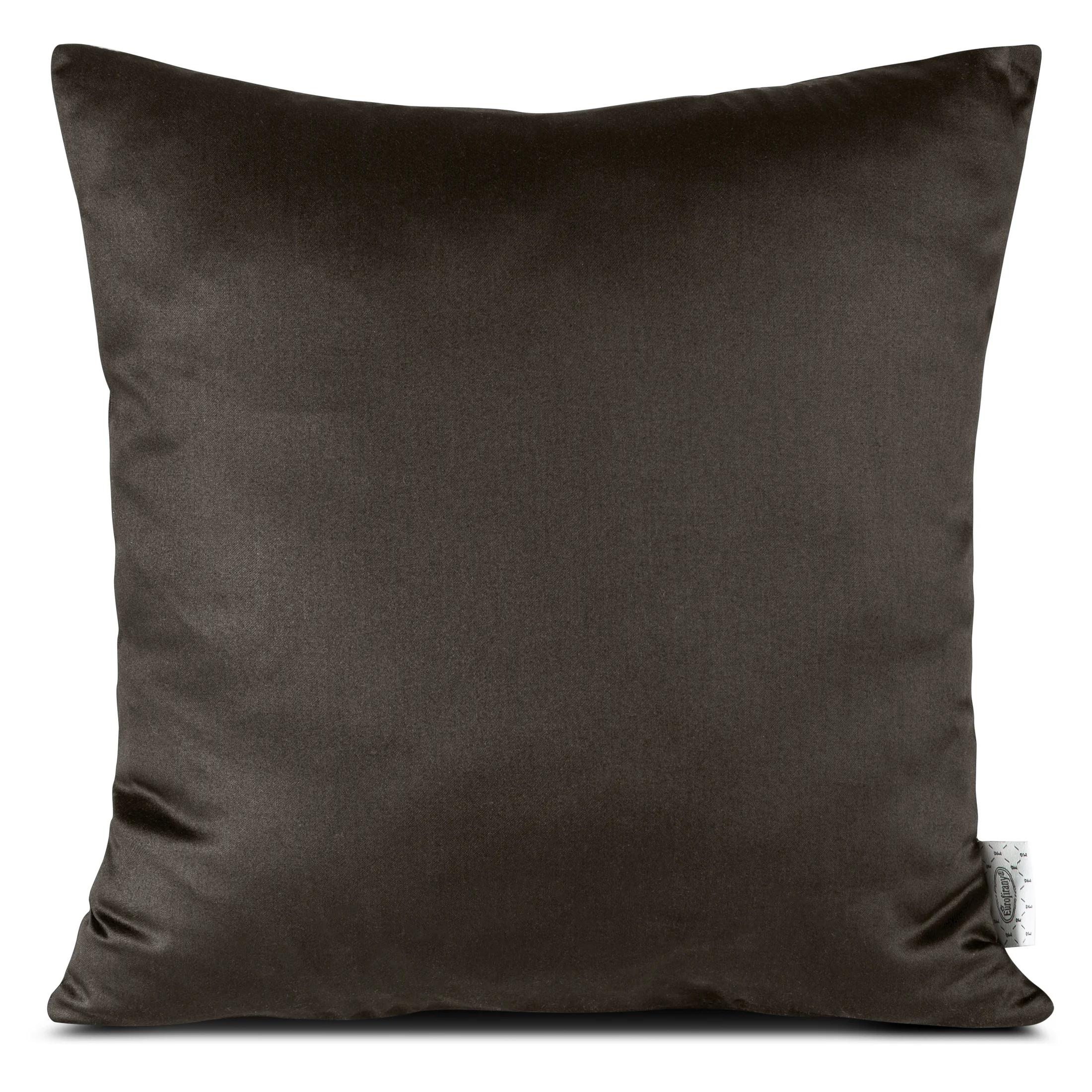 Poszewka na poduszkę 40x40 cm z satyny bawełnianej, gładka brązowa DINA Diva Line | eurofirany