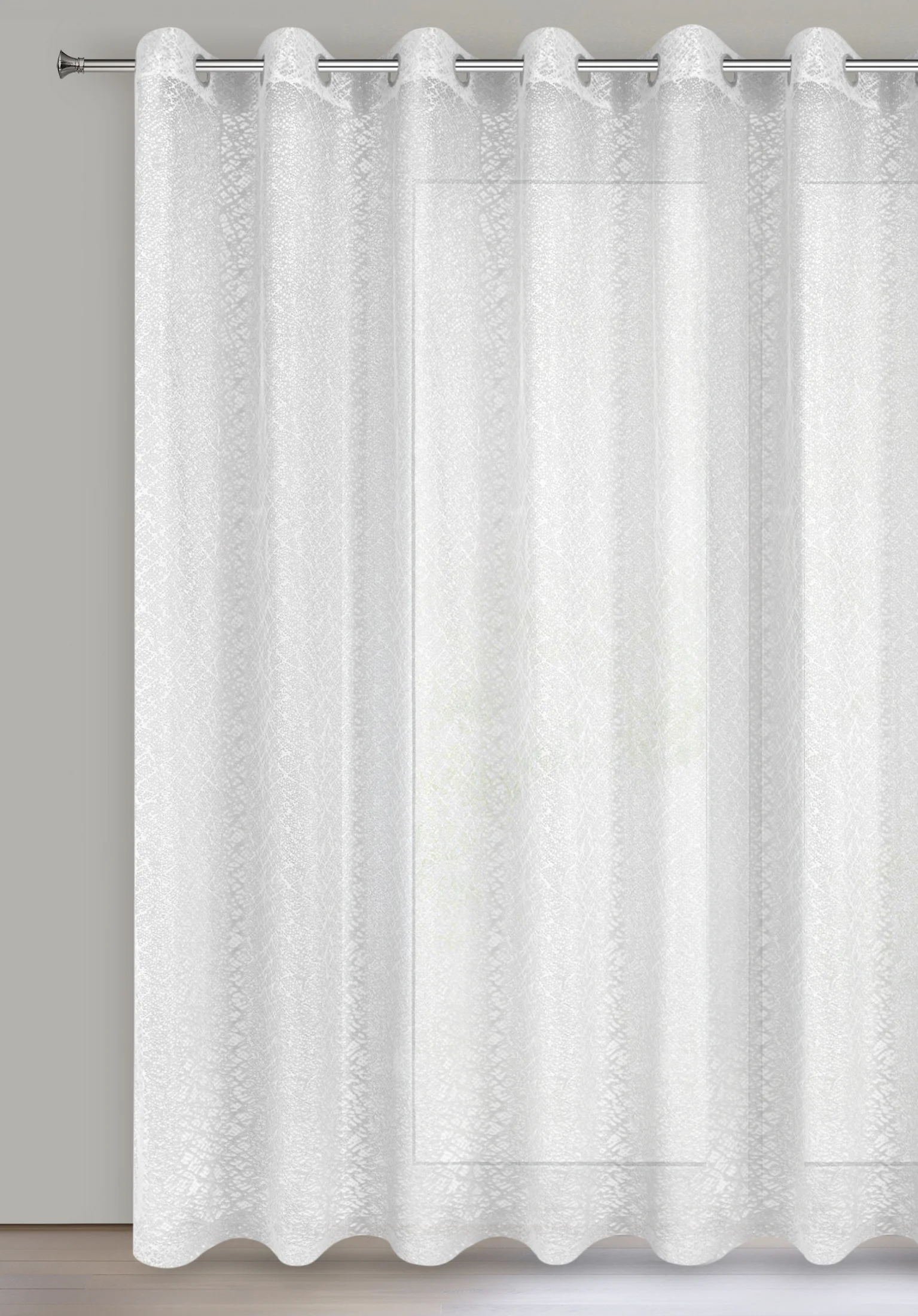 Firana biała z siateczki 300x250 cm przelotka - MIRIEL