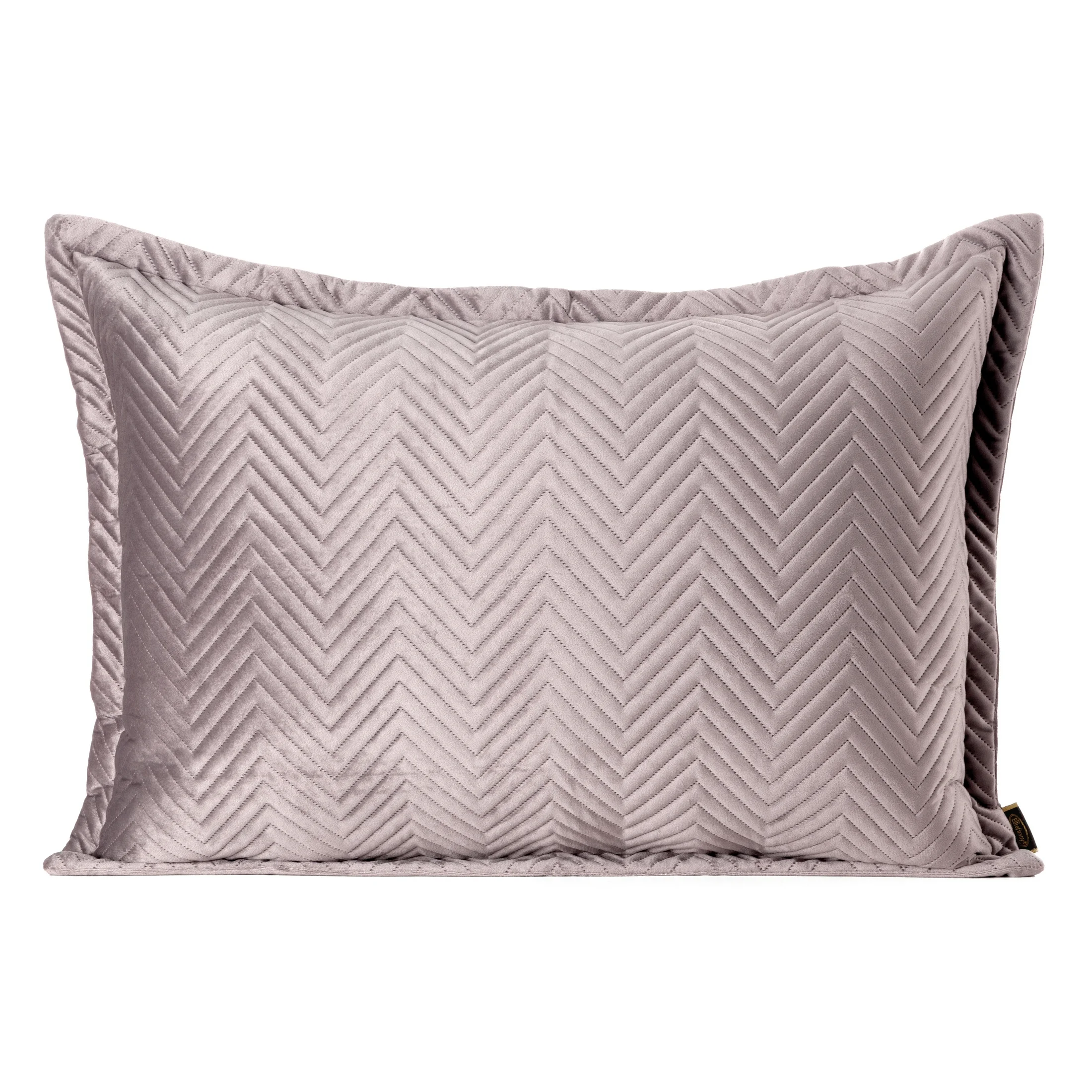 Poszewka na poduszkę 50x70 cm welwetowa, pudrowa pikowana w jodełkę metodą hot press SOFIA Eurofirany Premium | eurofirany