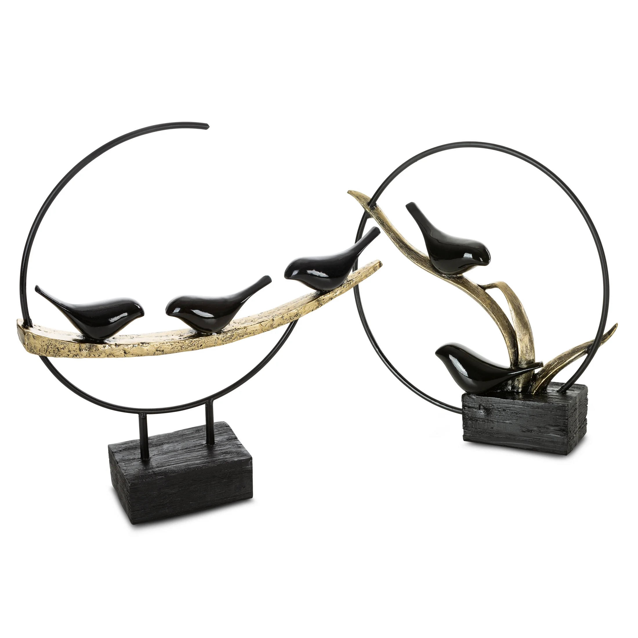 Figurka czarna designerska w minimalistycznym stylu średnica 36x36 cm SEMA