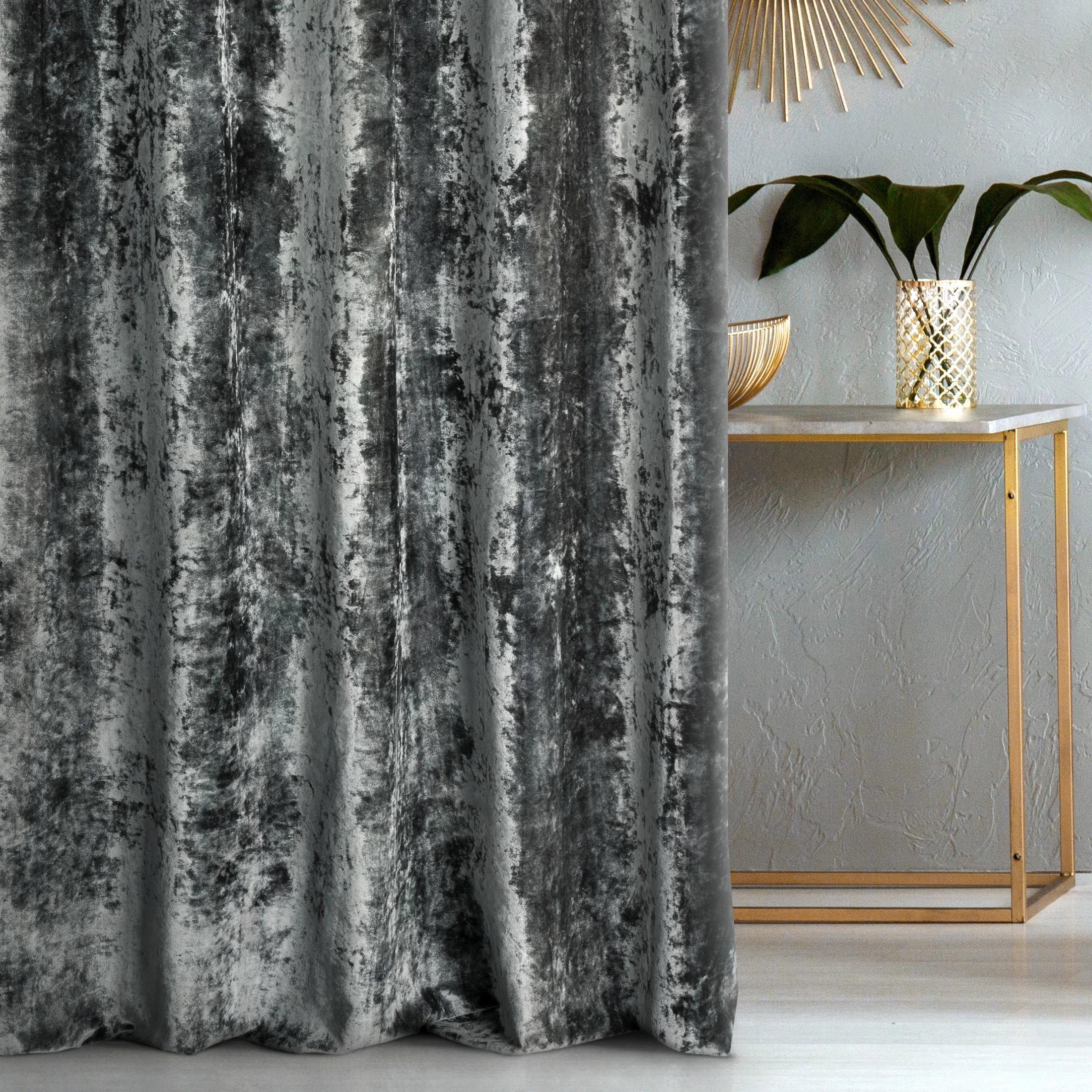 Tkanina zasłonowa miękka, welwetowa z efektem cieniowania z kolekcji Eva Minge