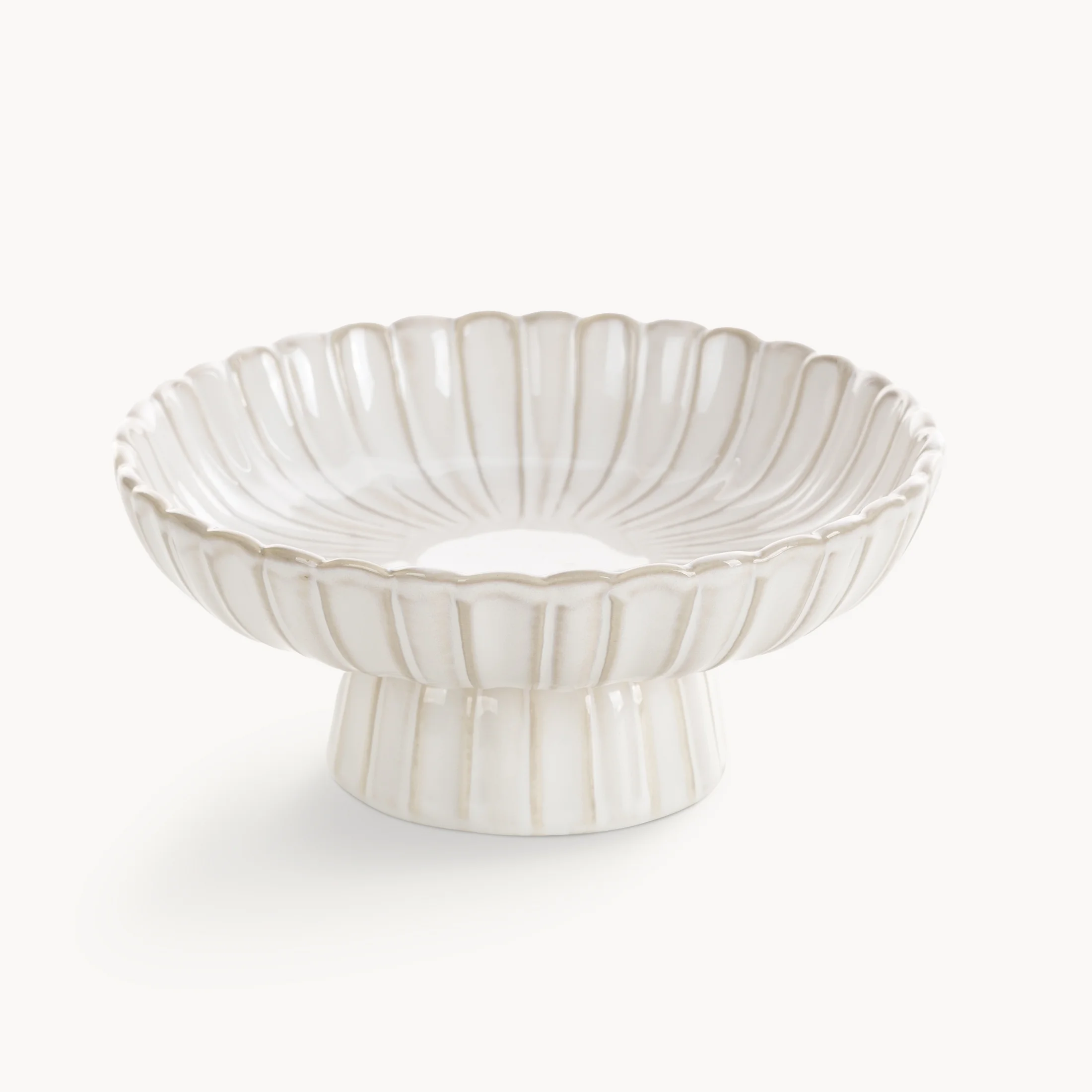 Misa dekoracyjna na stopce AVRIL z przecieranym wzorem w stylu eko