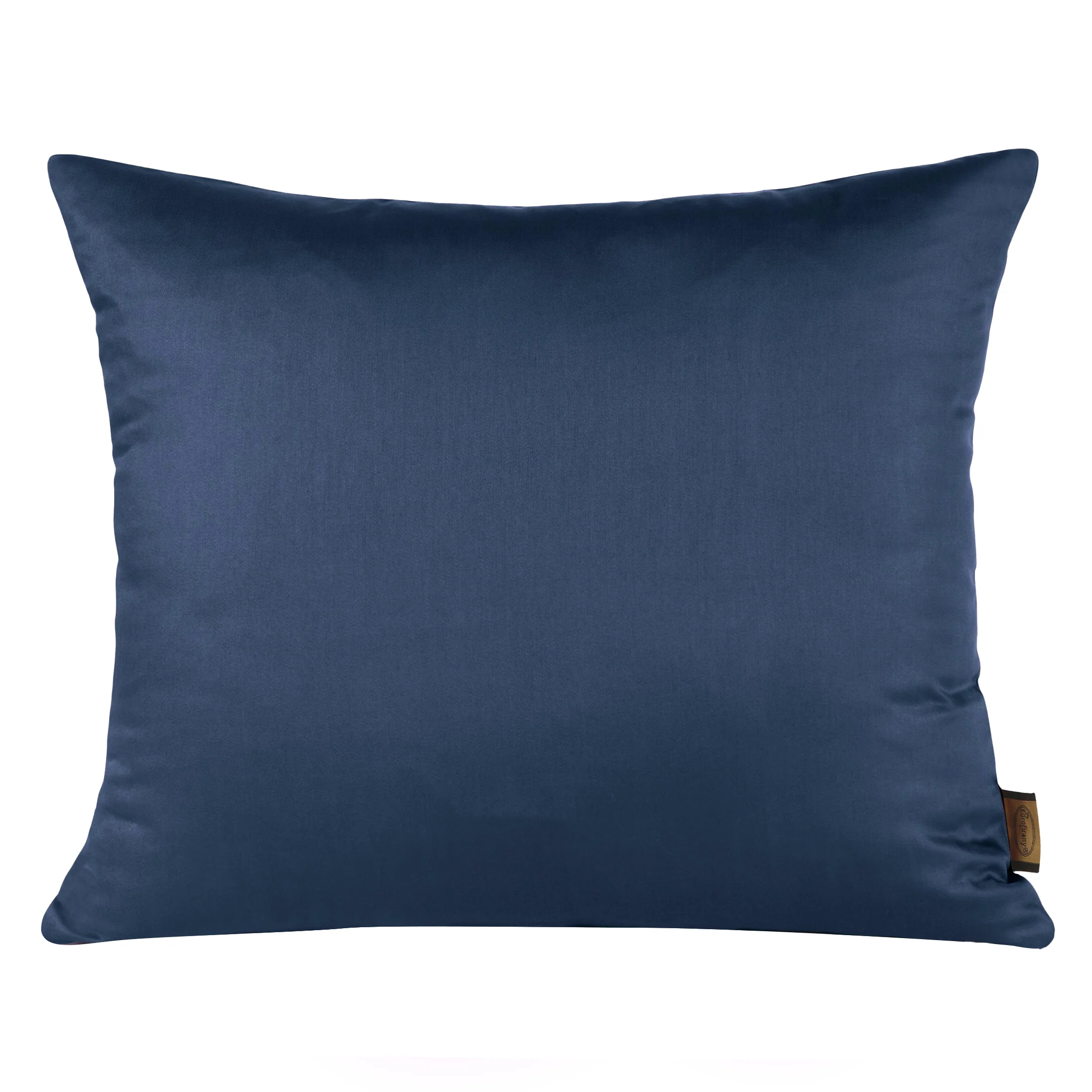 Poszewka na poduszkę 50x70 cm z satyny bawełnianej ciemnoniebieska NOVA | eurofirany