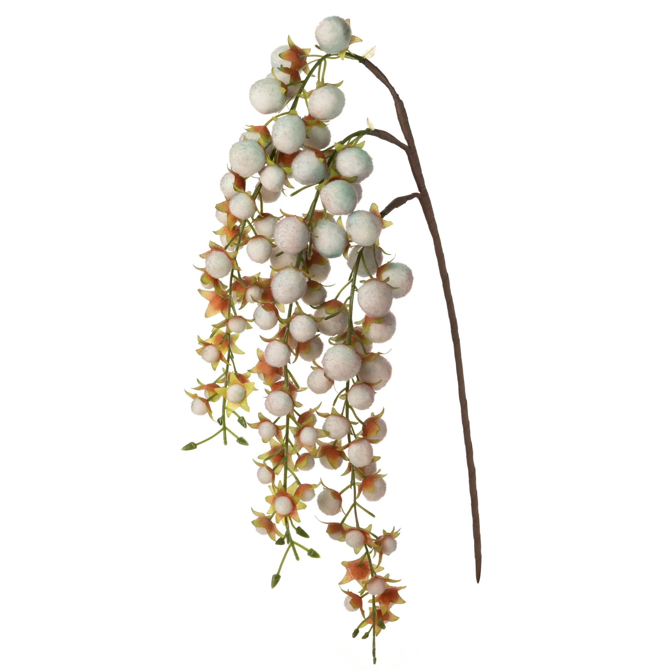 Gałązka sztuczna jasnoniebieska z pąkami 78 cm