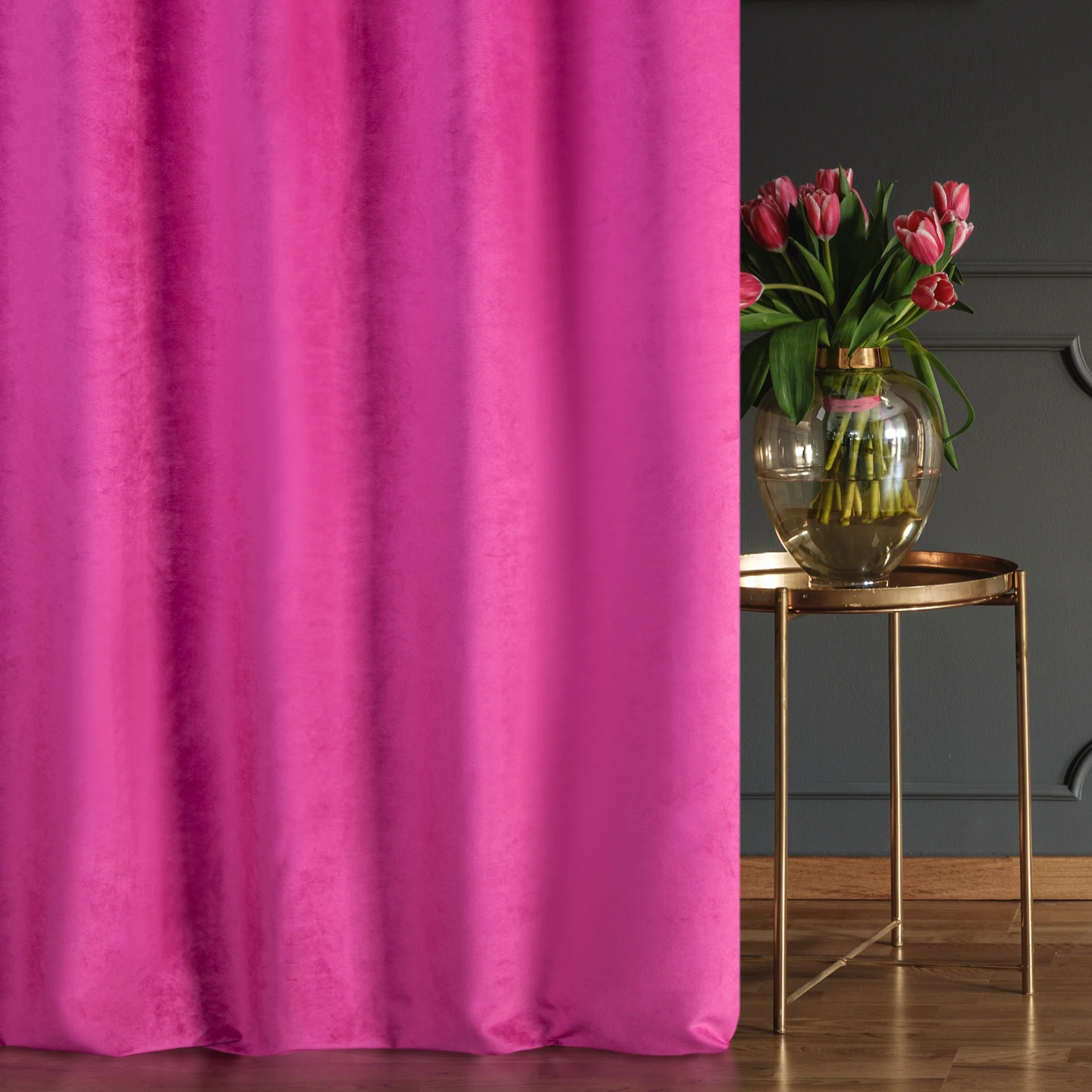 Tkanina zasłonowa gruby welwet półmatowy z kolekcji Pierre Cardin