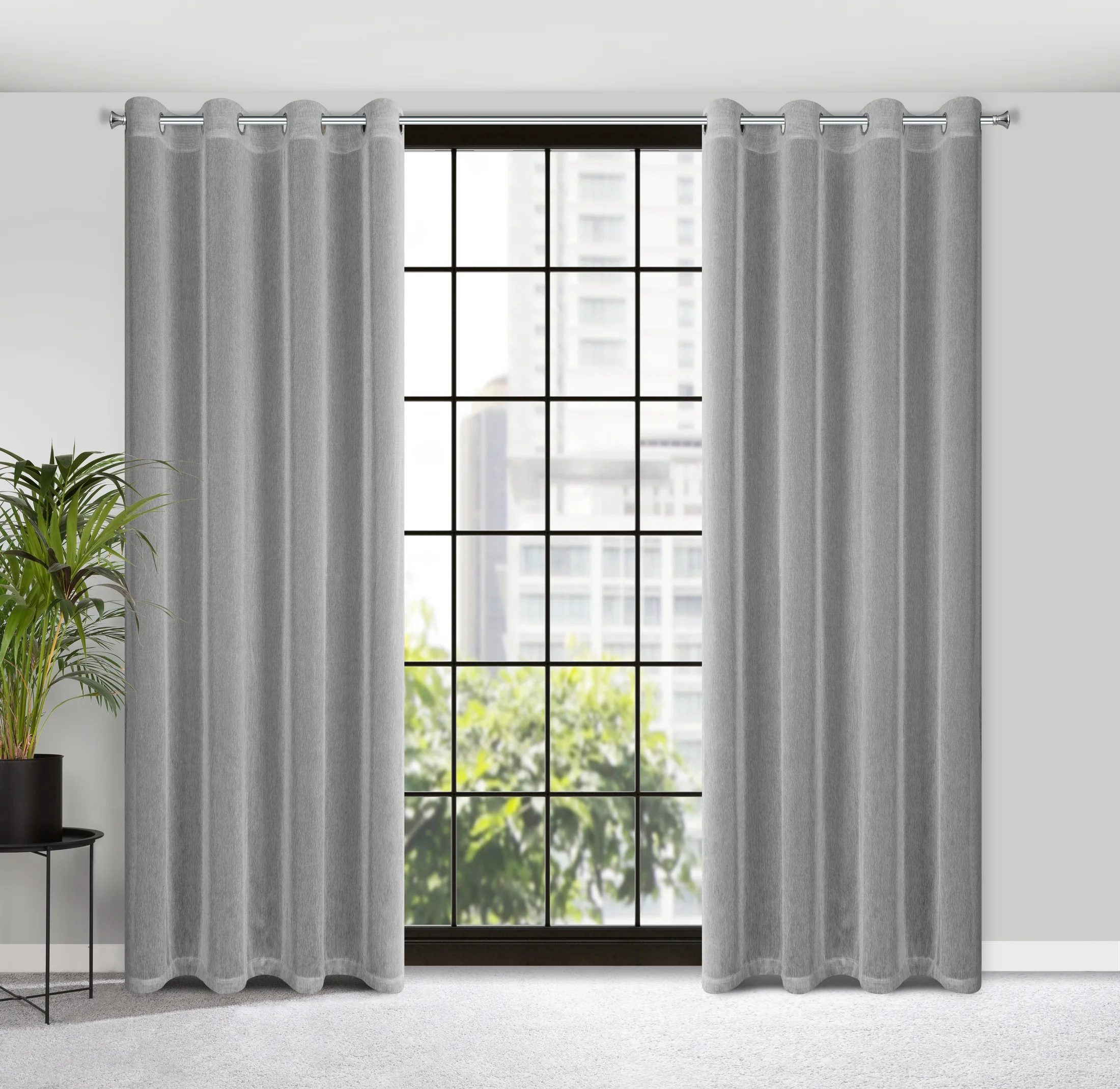 Zasłona stalowa o strukturze siateczki 140x250 cm przelotka - ADELA