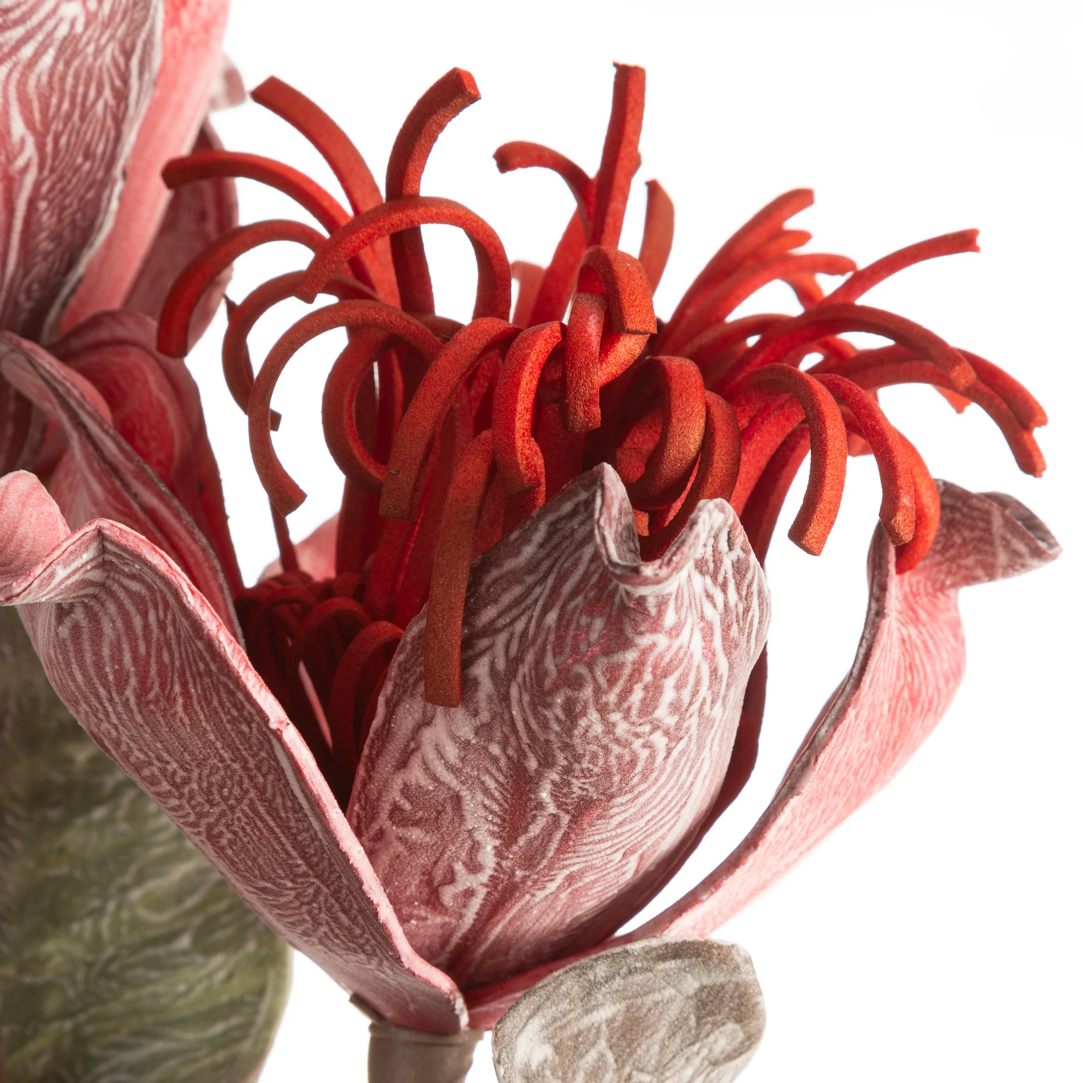 Kwiat sztuczny czerwony z plastycznej pianki 95 cm