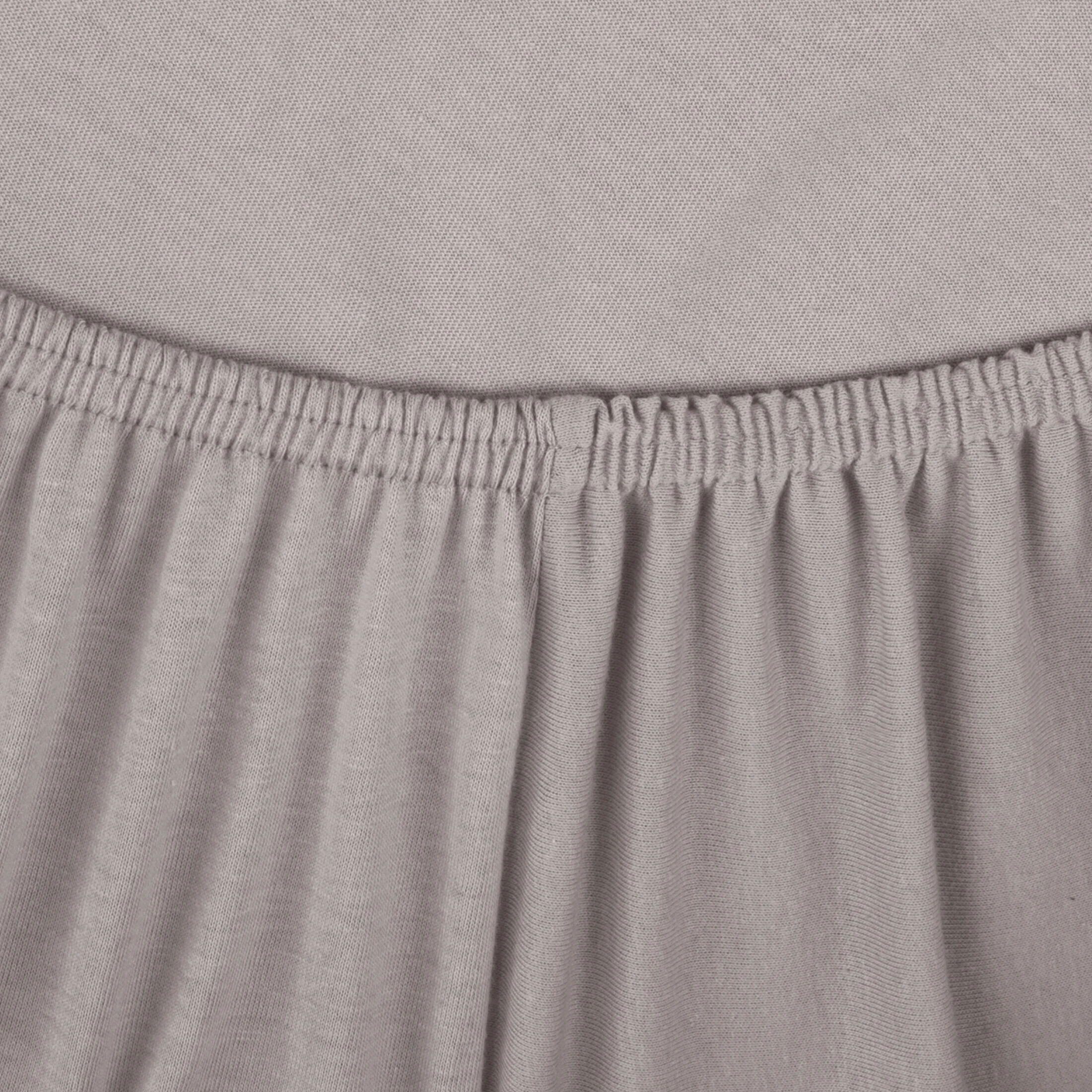 Prześcieradło jersey z gumką 140x200 cm z bawełny kolor jasnoszary 140 g/m2