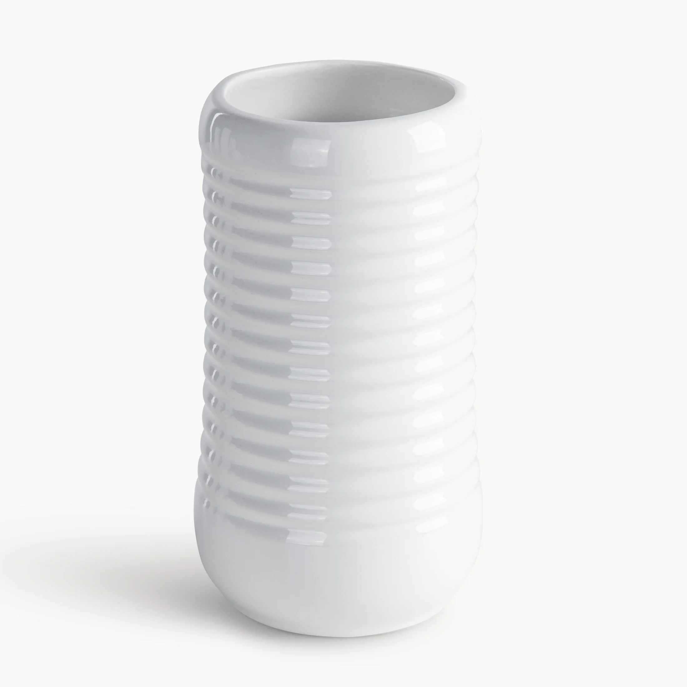 Wazon dekoracyjny o minimalistycznej formie z wytłaczanymi prążkami JASON | eurofirany