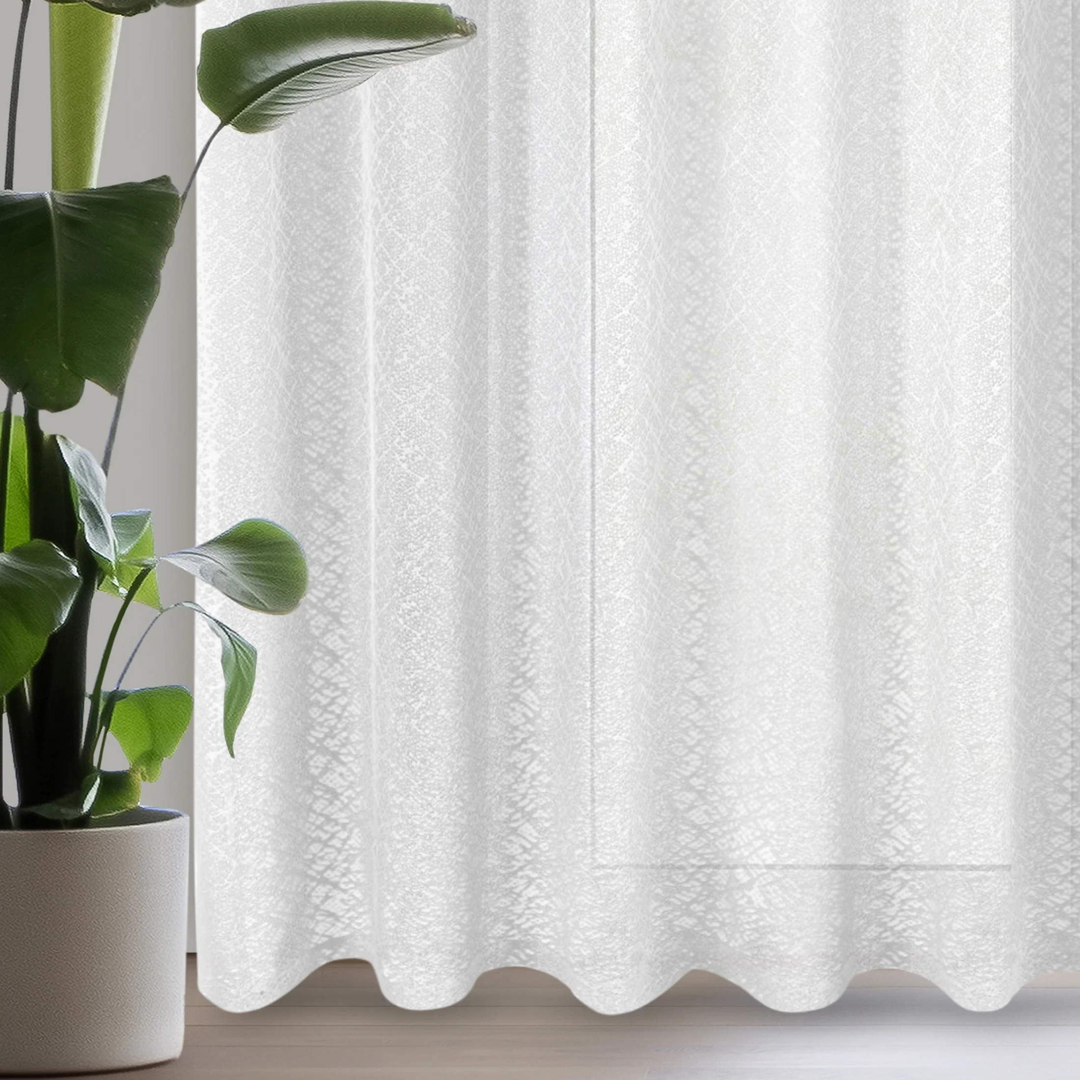 Firana biała z siateczki 300x250 cm przelotka - MIRIEL | eurofirany