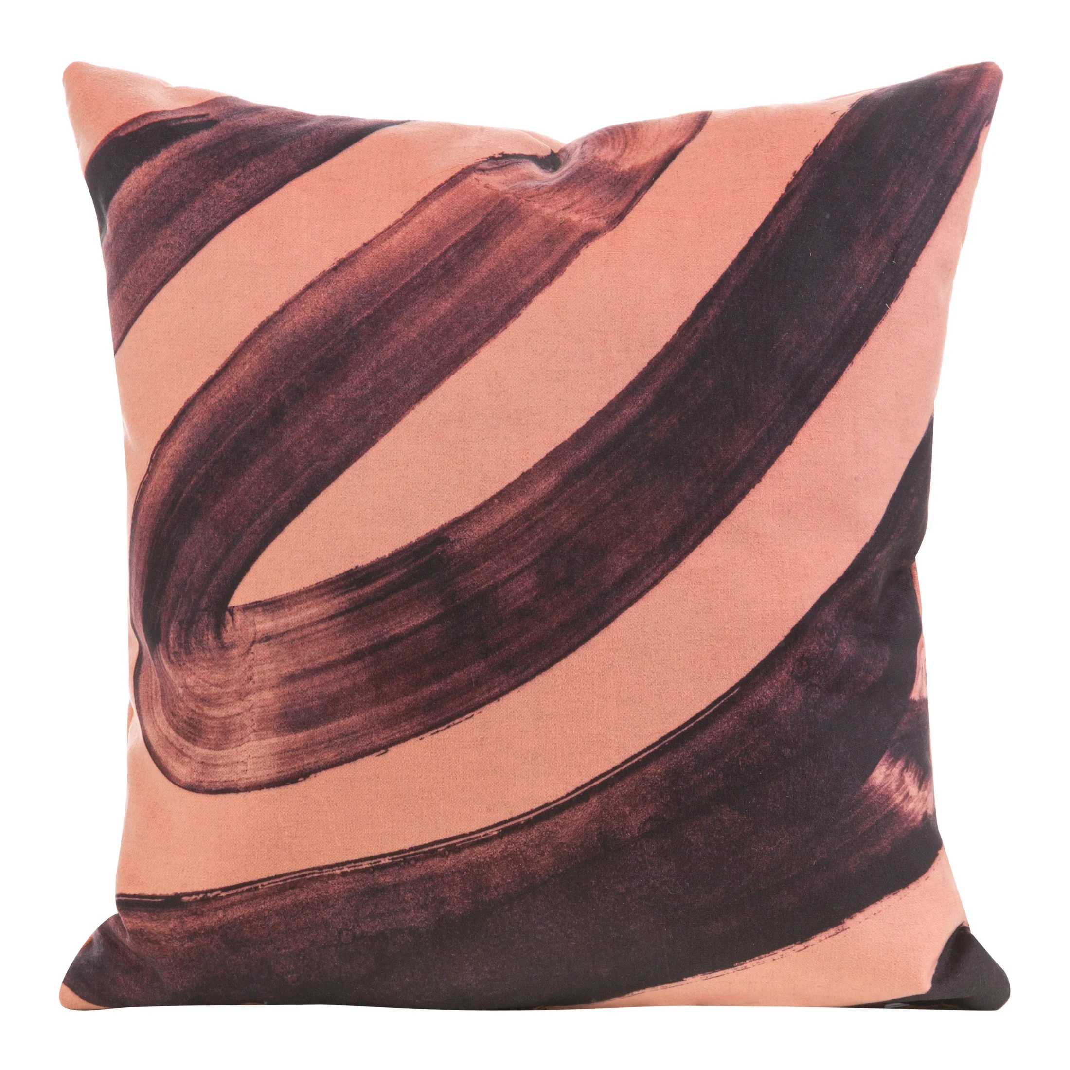 Poszewka na poduszkę 45x45 cm welwetowa różowo, czarna VAS | eurofirany